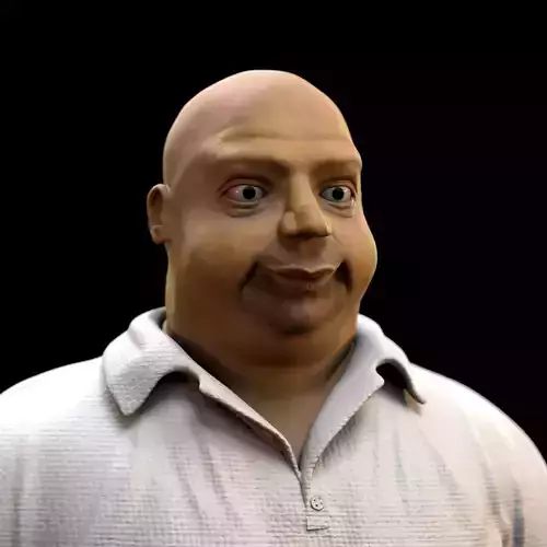 Homer Simpson realistic and humanized 3D model