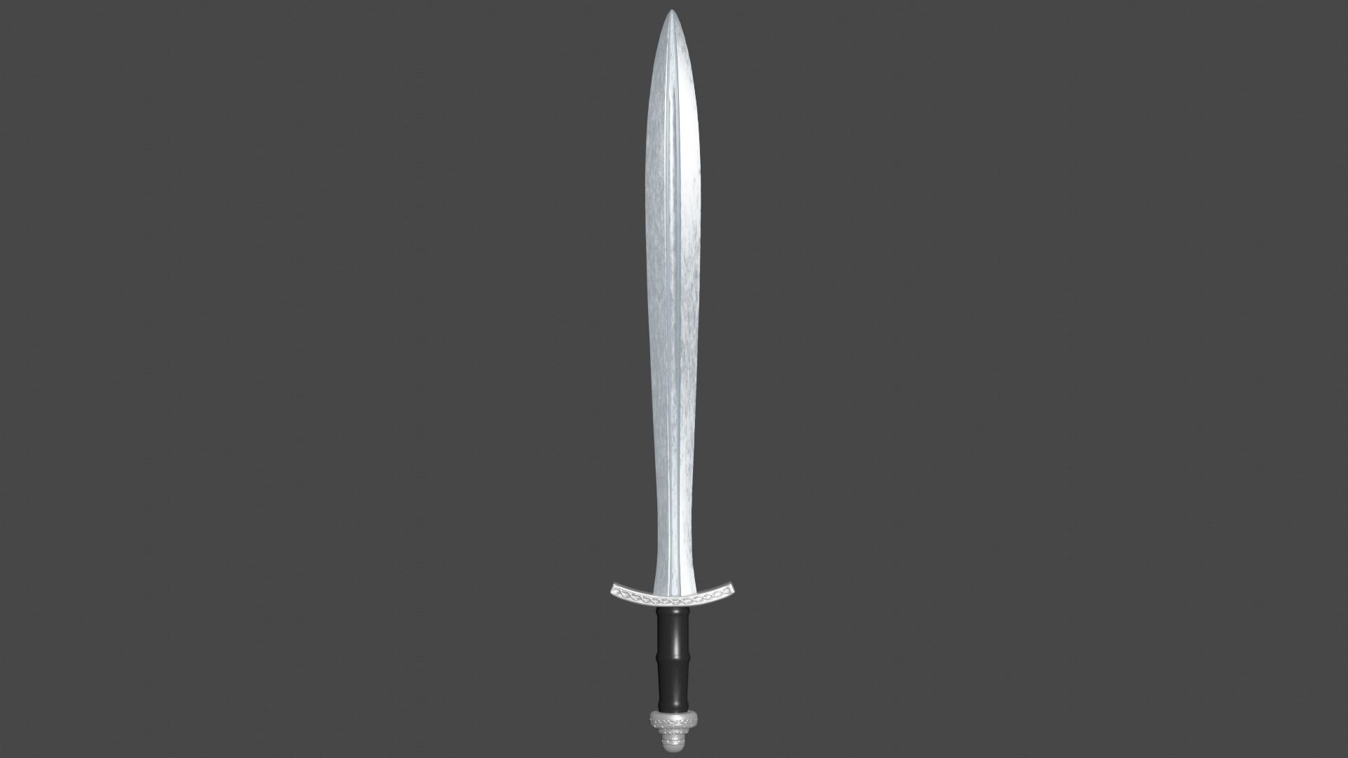 Xyphos sword with Caroling handle Low-poly 3D model_7