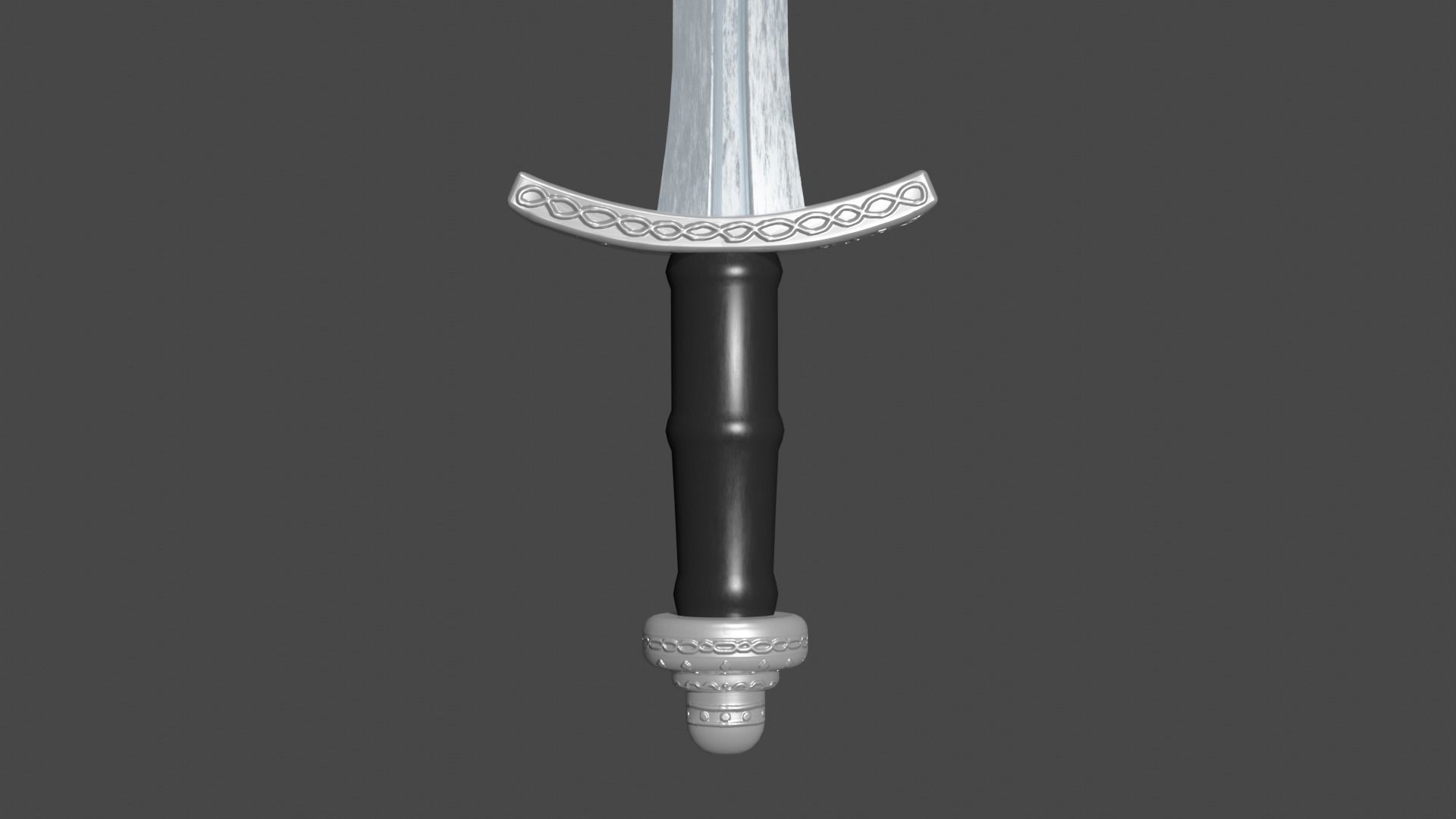 Xyphos sword with Caroling handle Low-poly 3D model_8