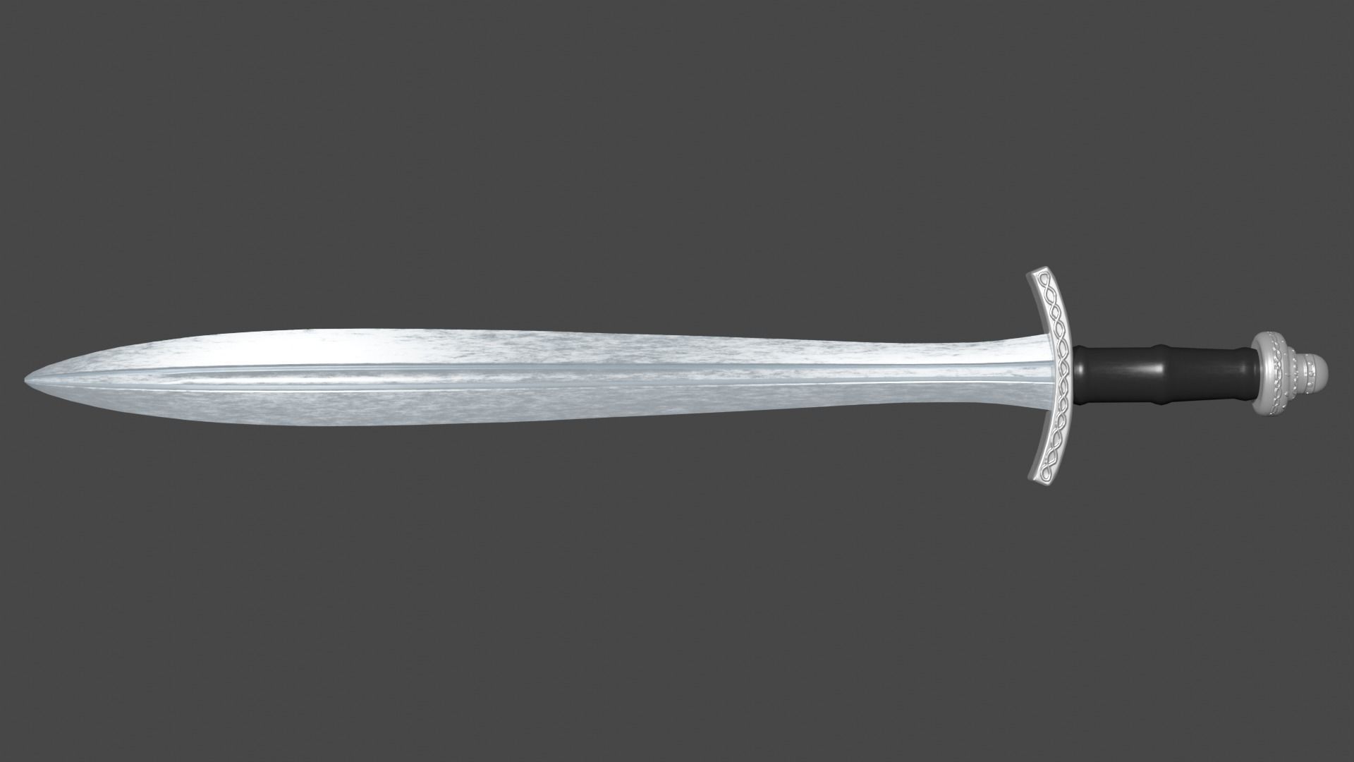 Xyphos sword with Caroling handle Low-poly 3D model_4
