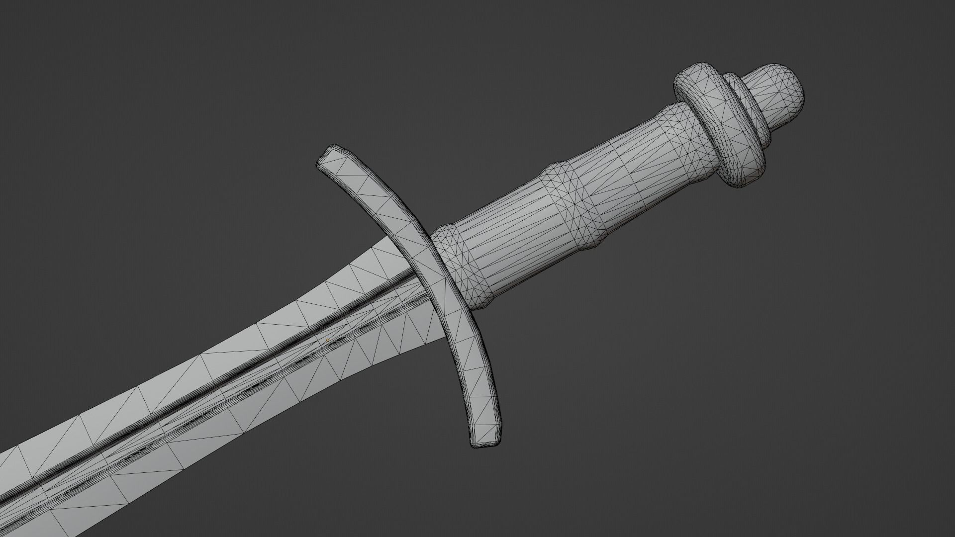 Xyphos sword with Caroling handle Low-poly 3D model_14
