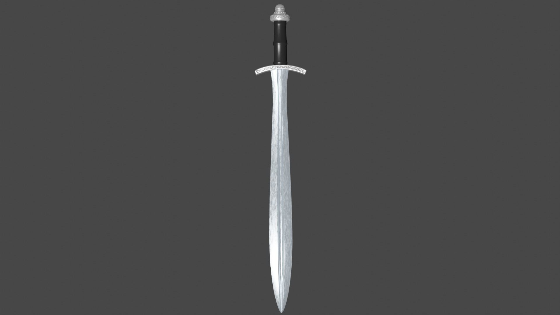 Xyphos sword with Caroling handle Low-poly 3D model_6