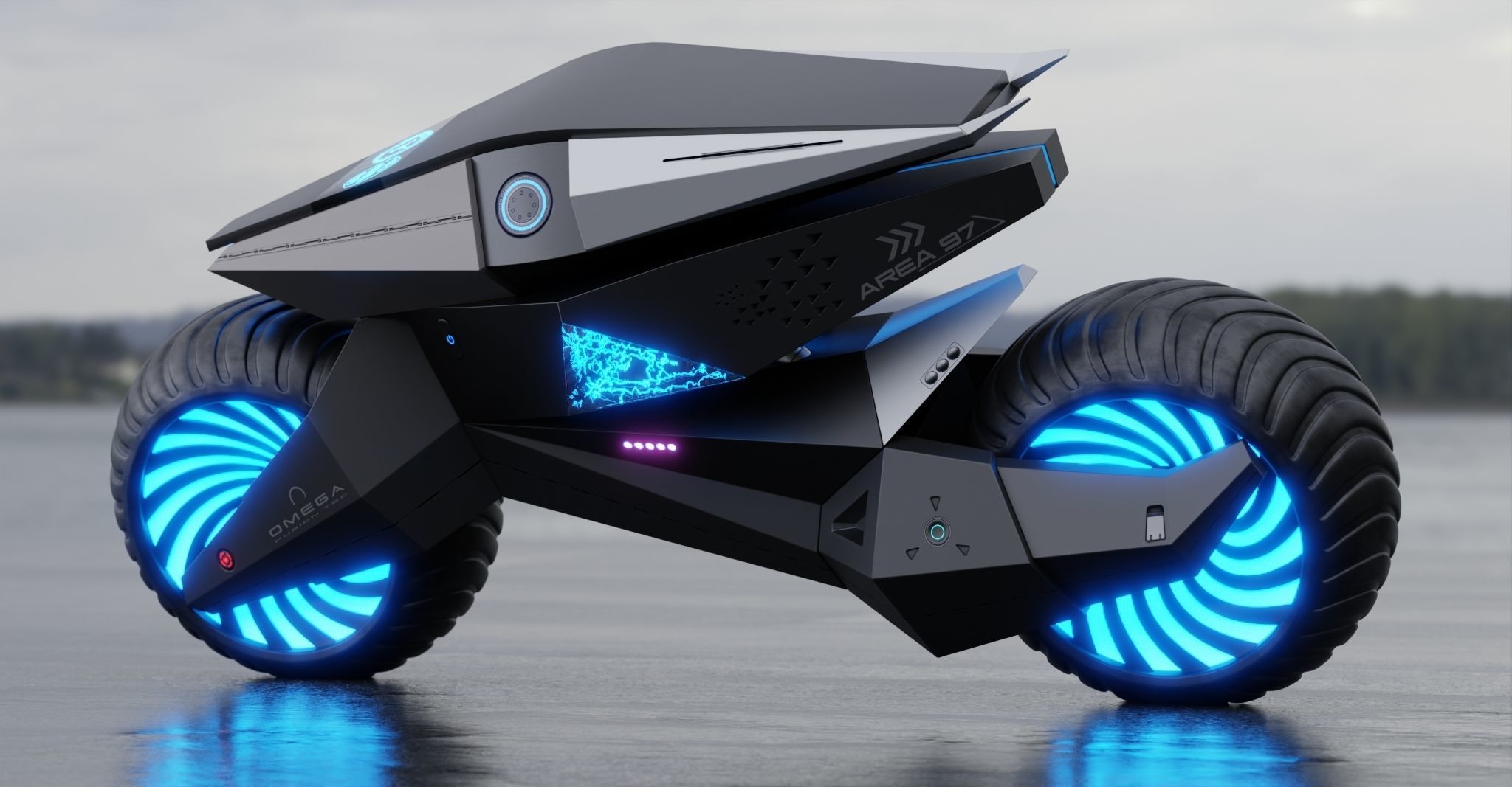 Motorcycle Robot 3D model_1