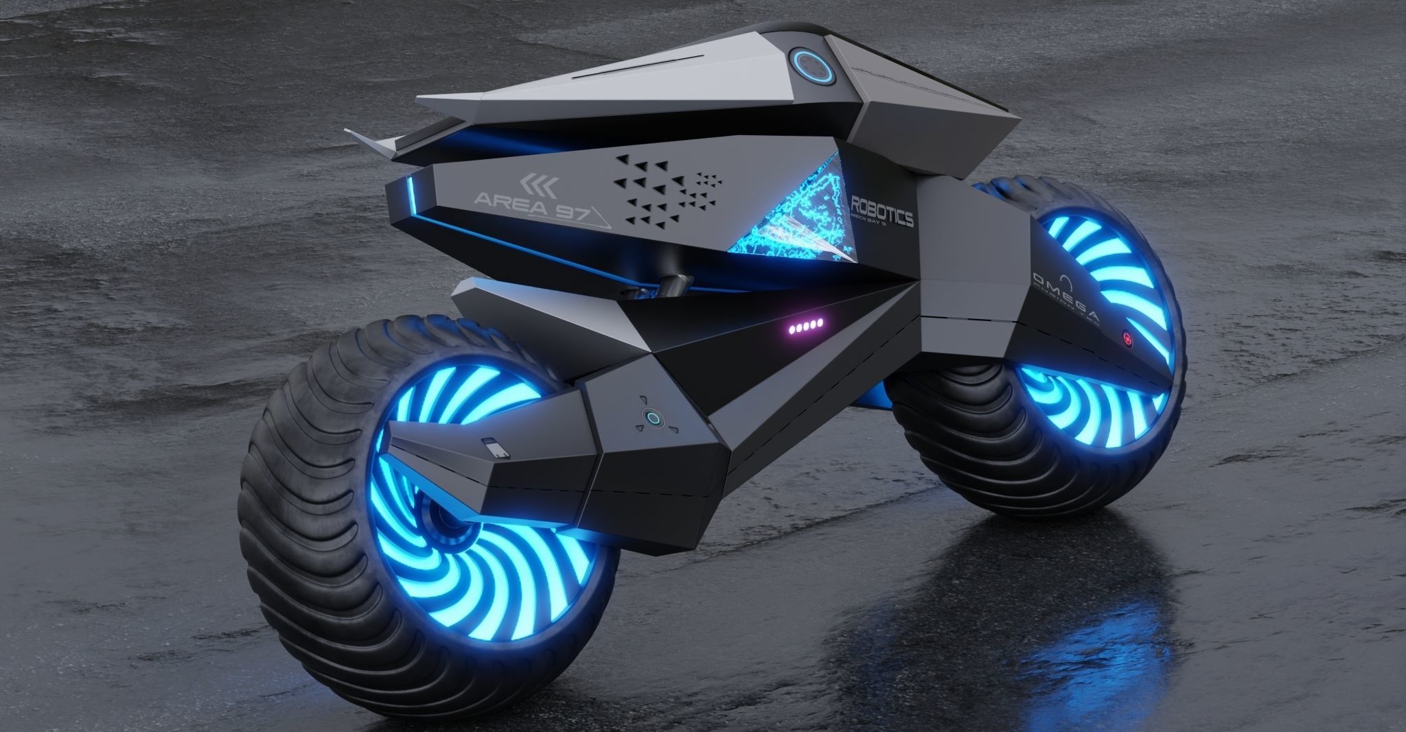 Motorcycle Robot 3D model_5