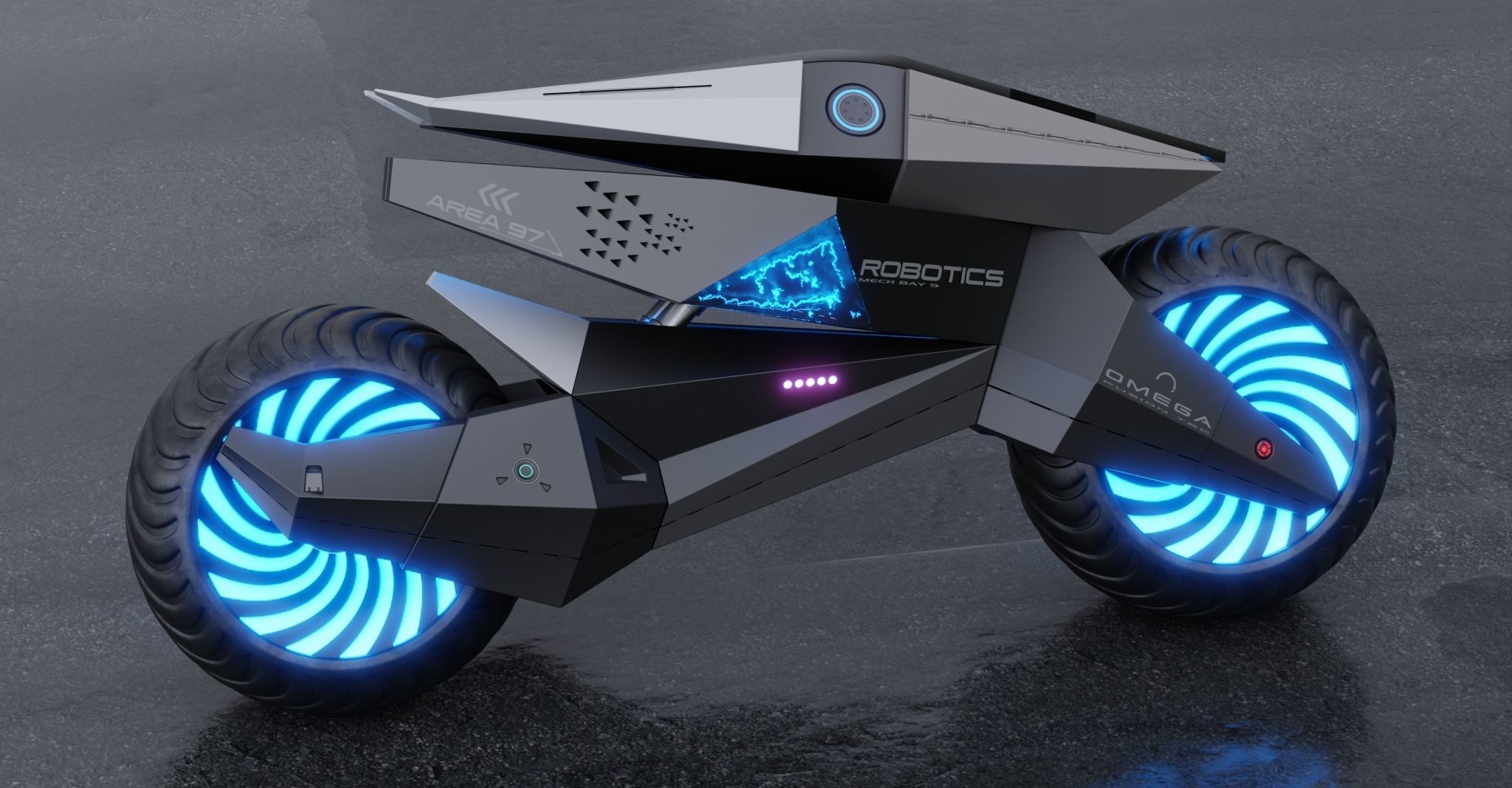 Motorcycle Robot 3D model_4