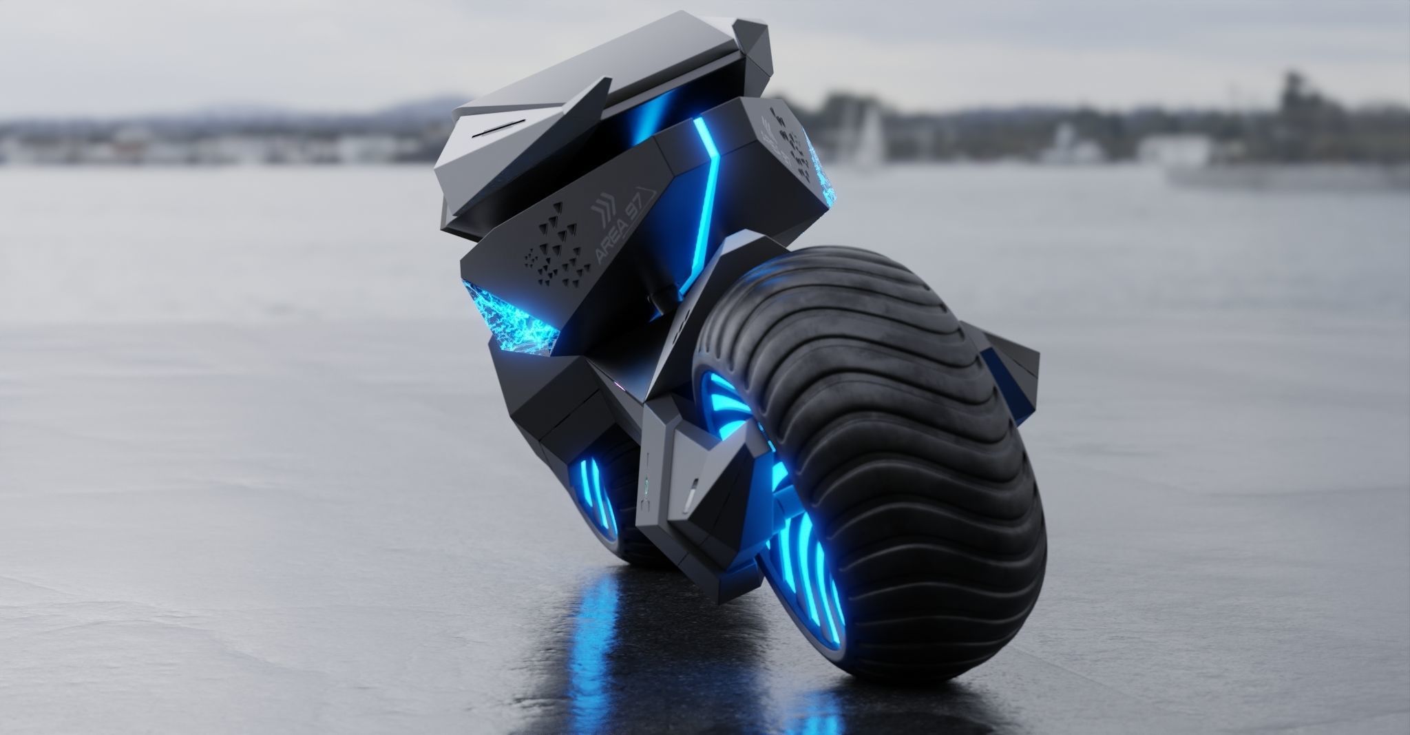 Motorcycle Robot 3D model_8