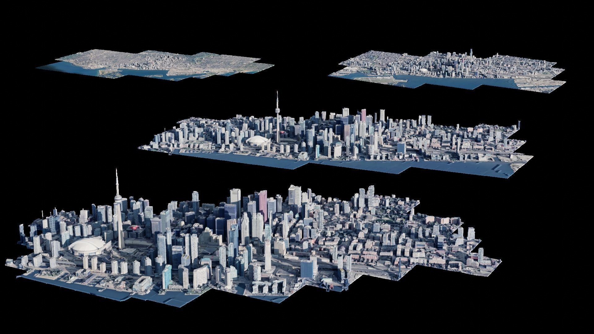 Realistic Toronto Scan - Multiple Qualities Low-poly 3D model_4