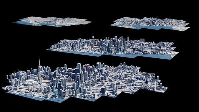 Realistic Toronto Scan - Multiple Qualities Low-poly 3D model 4
