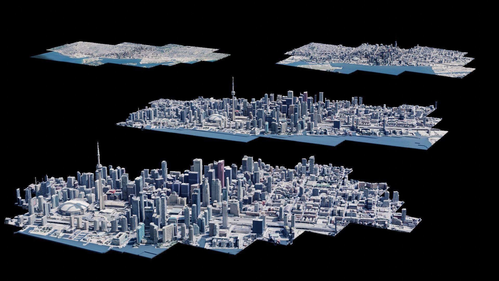 Realistic Toronto Scan - Multiple Qualities Low-poly 3D model_3