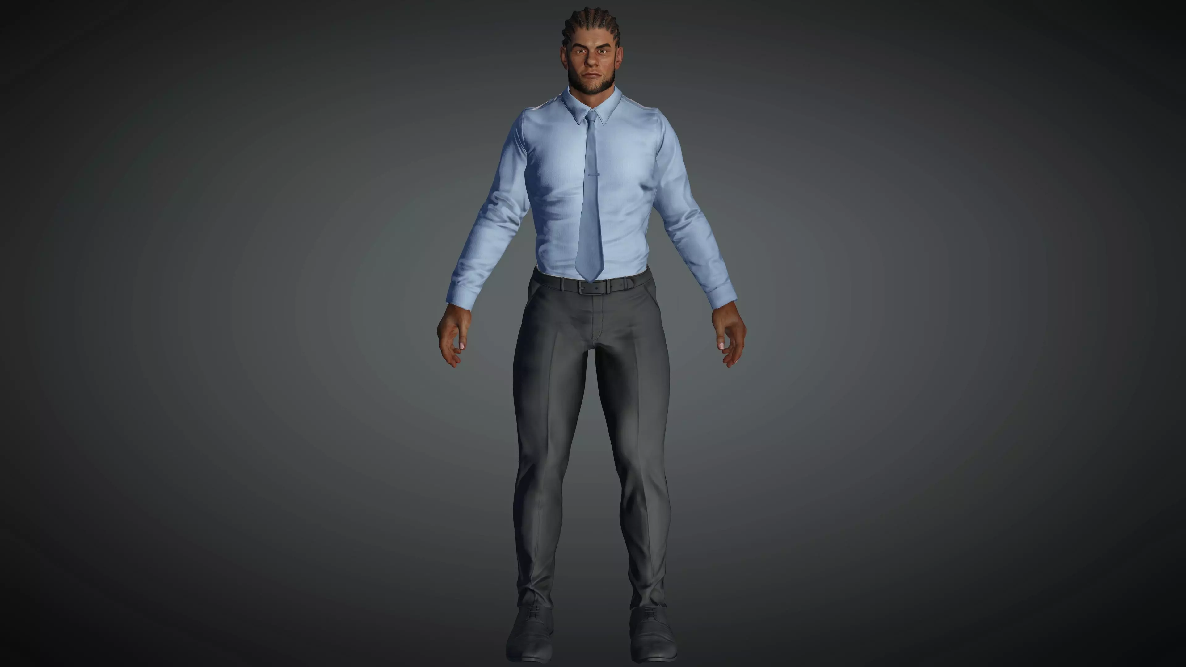Model Business Man Low-poly 3D model_0