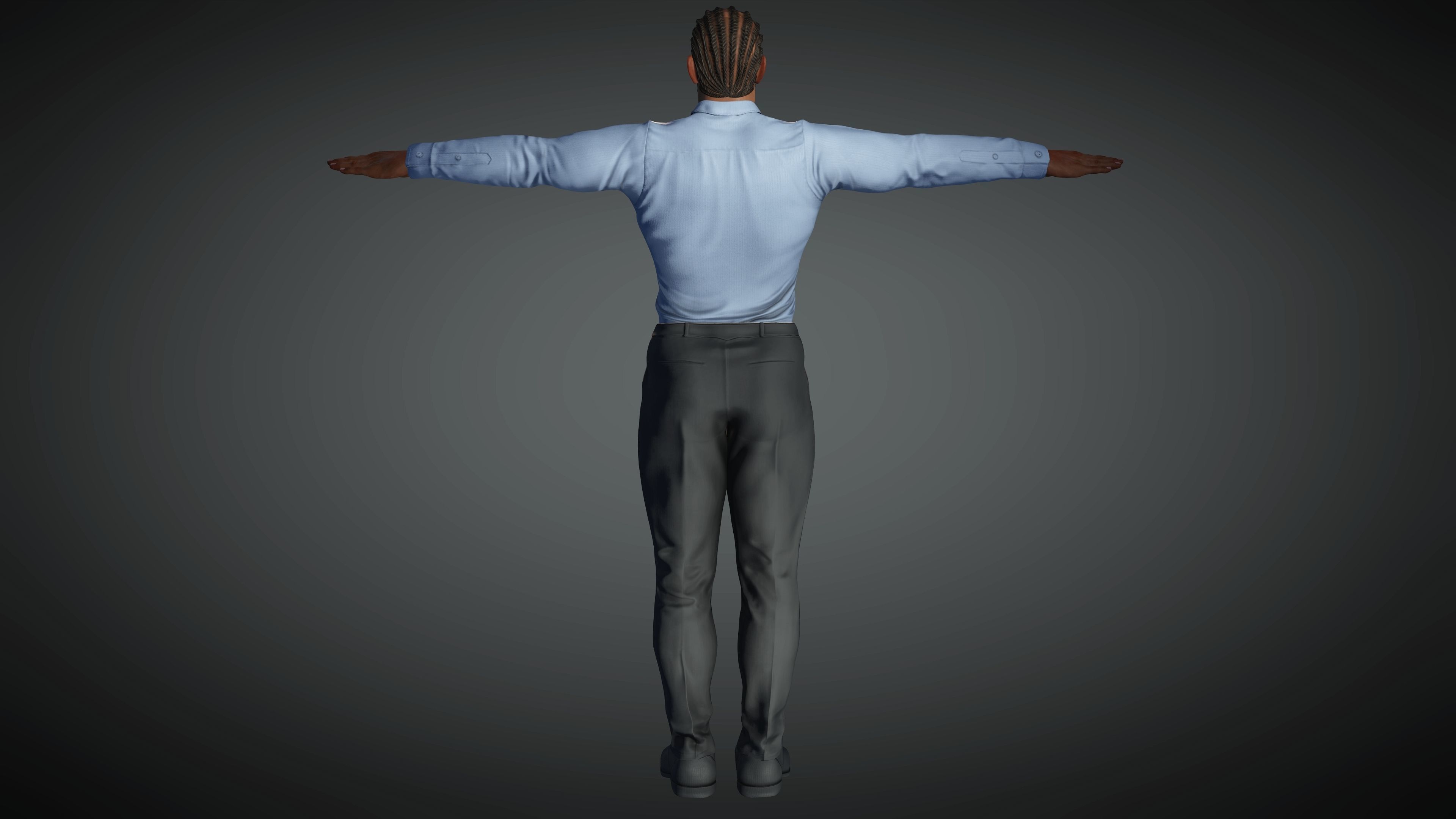 Model Business Man Low-poly 3D model_6