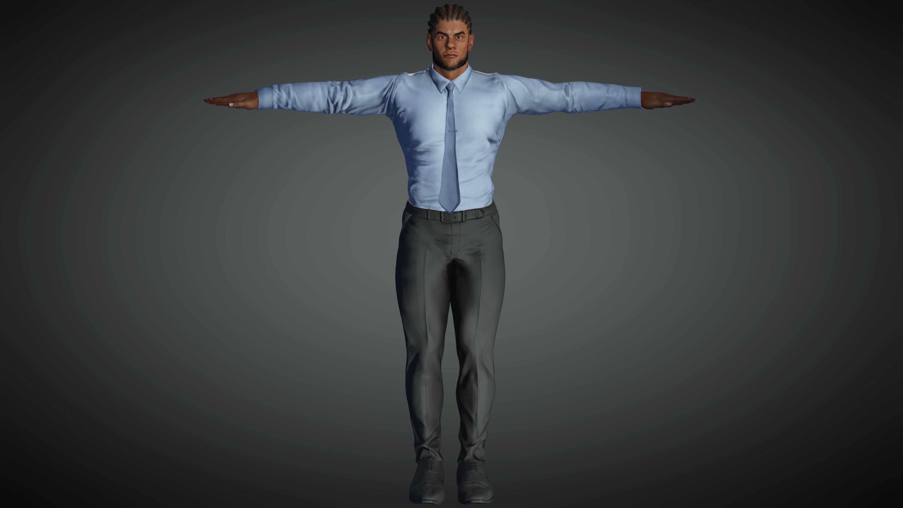 Model Business Man Low-poly 3D model_3