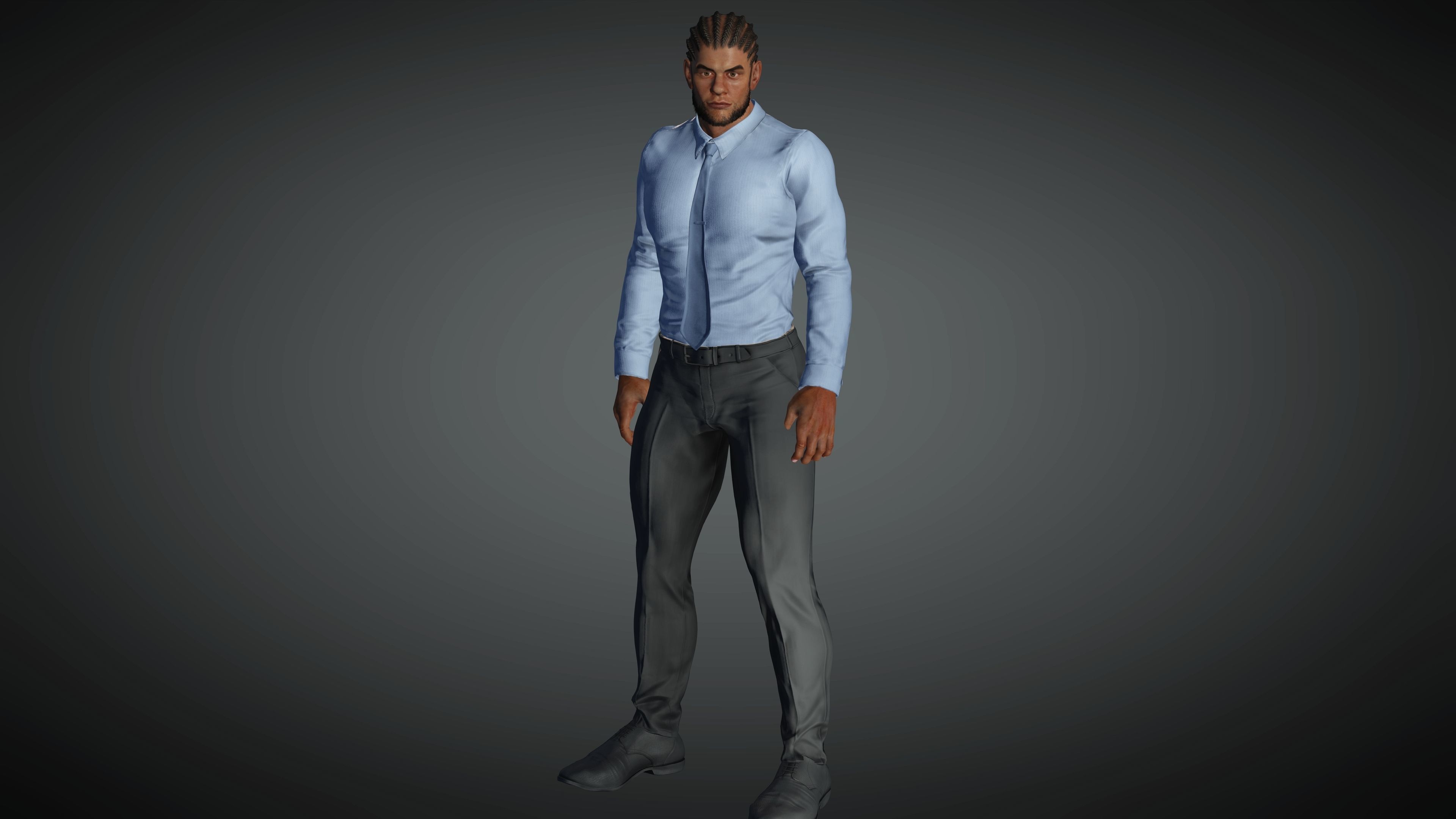 Model Business Man Low-poly 3D model_2