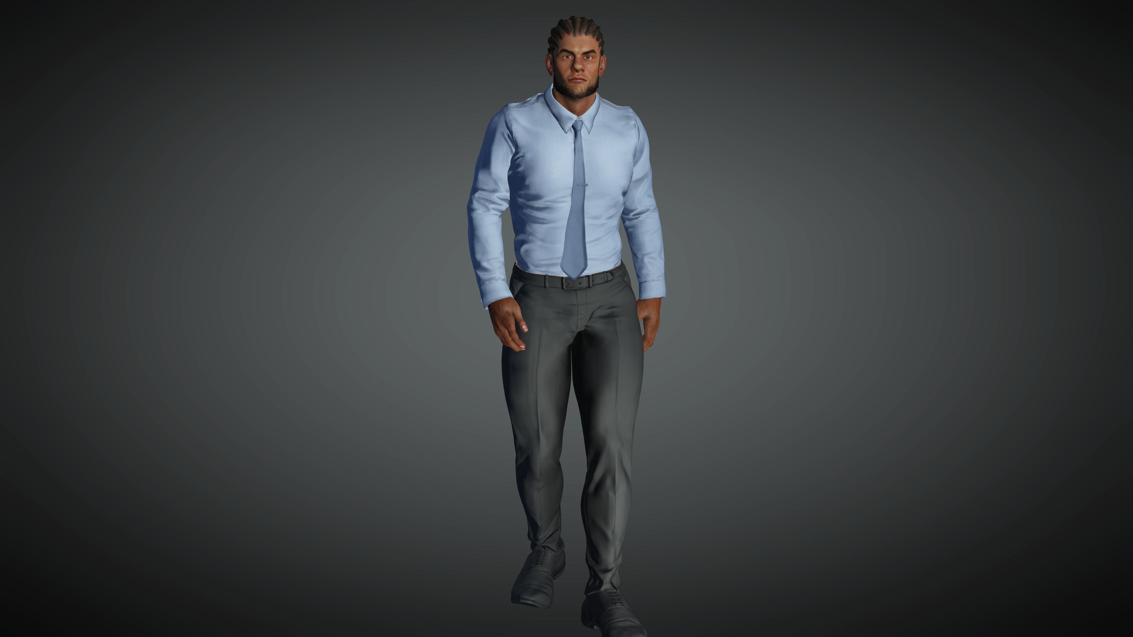 Model Business Man Low-poly 3D model_1