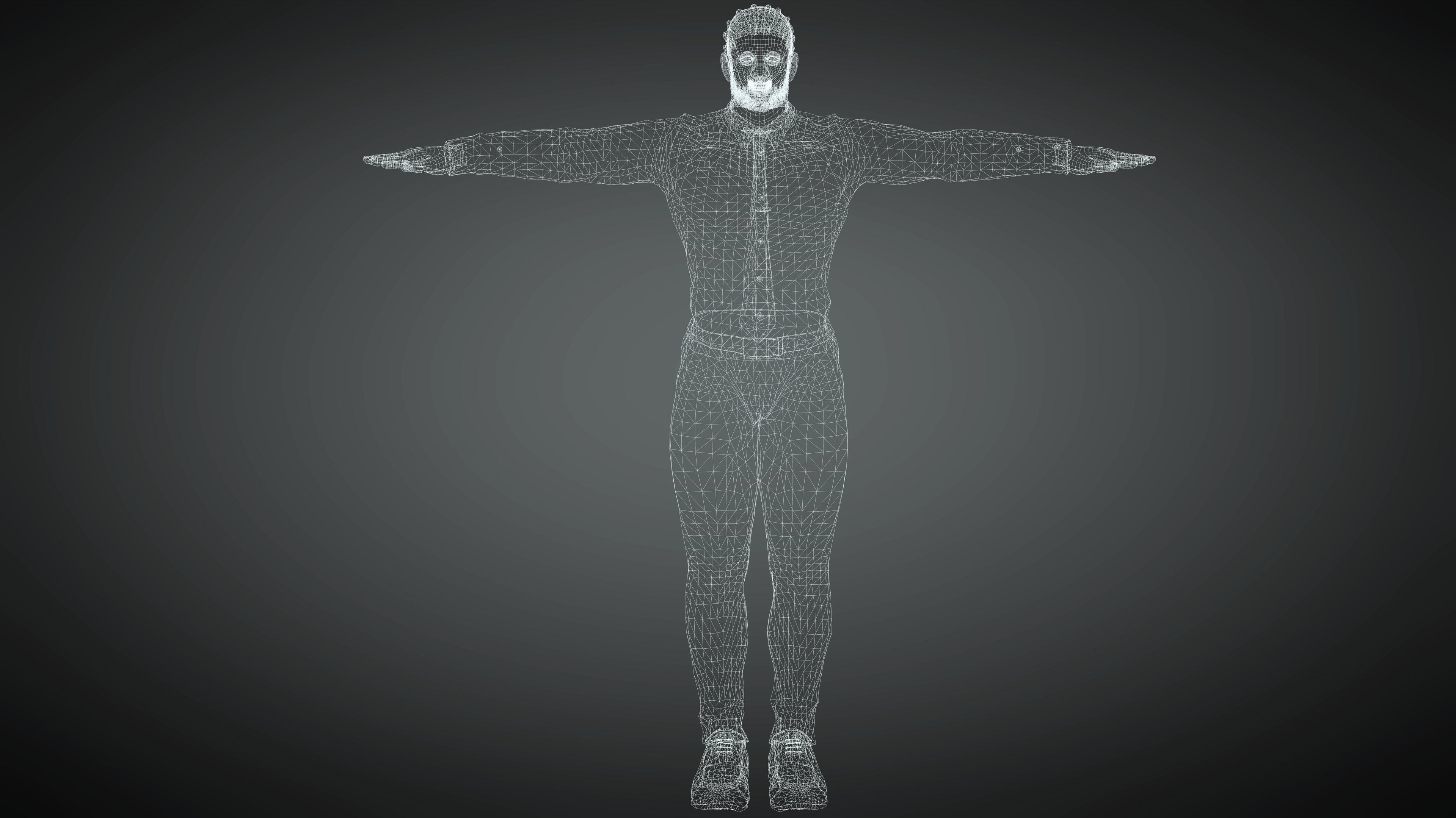 Model Business Man Low-poly 3D model_13