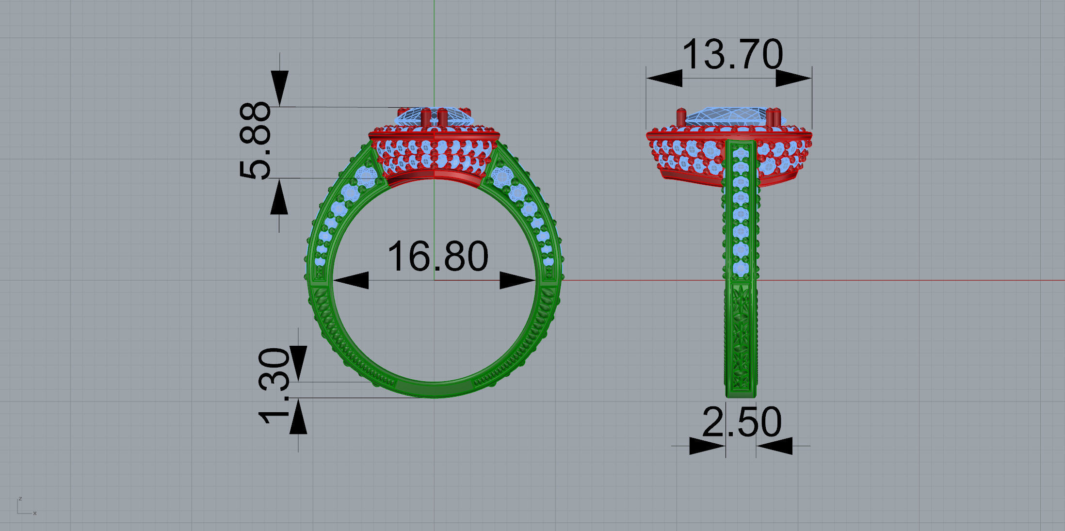 Gold N1051 3D print model_13