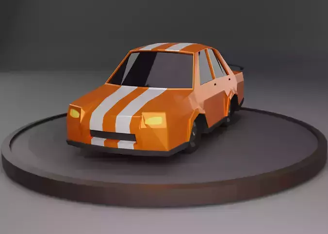 Sports Car Low Poly Low-poly 3D model