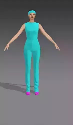 Jumpsuit with  bandana mint green