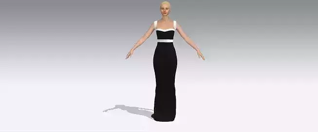 black and white dress heart neckine  look