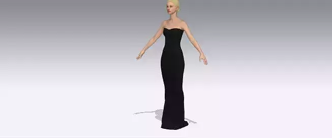 black heart neckline fishtail dress modern chic look