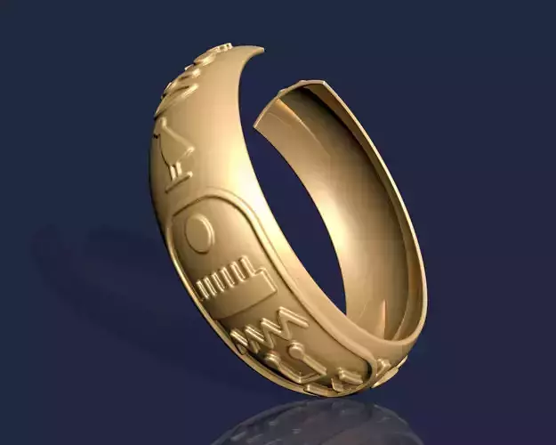 Ancient  Pharaonic Inscriptions Bracelet  3D print model