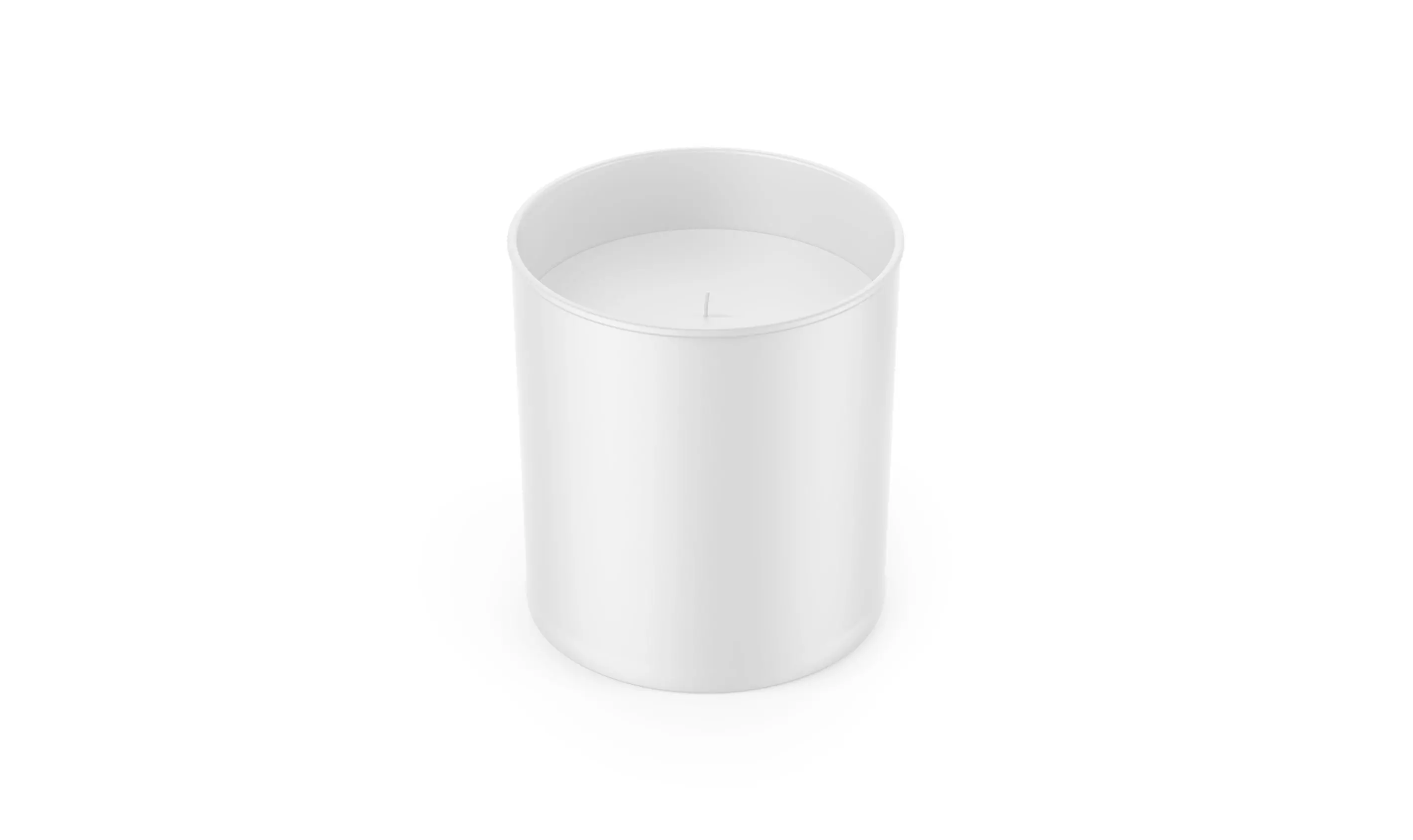 Candle in Glass Low-poly 3D model_0