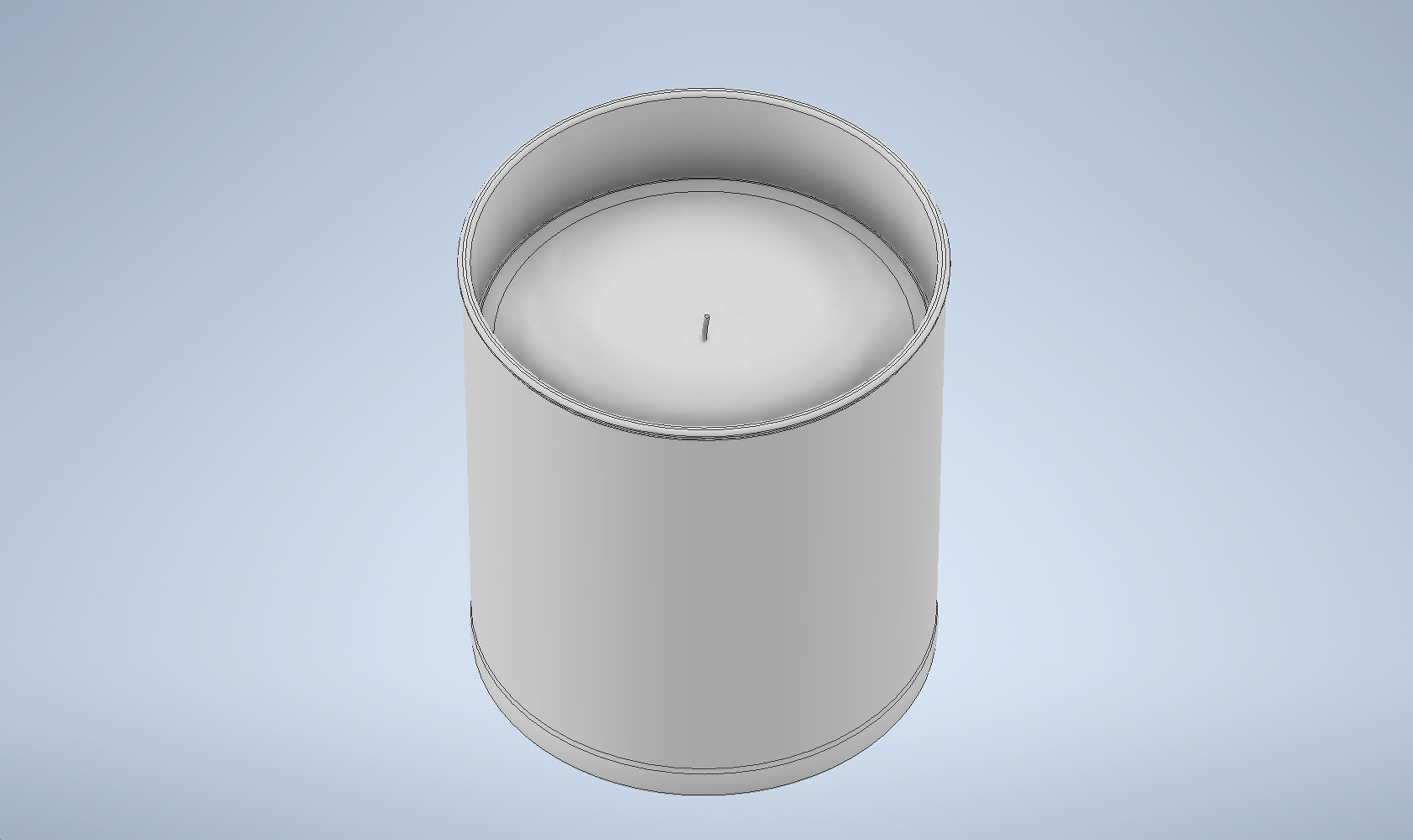 Candle in Glass Low-poly 3D model_3