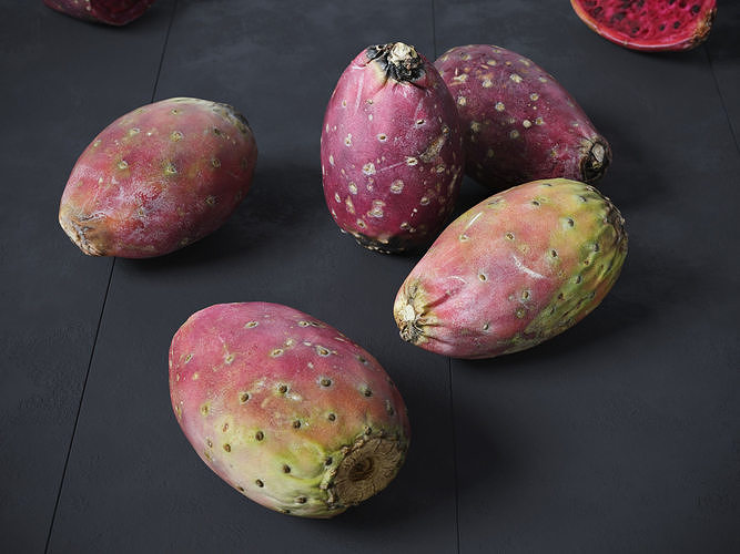 Prickly Pear - Cactus Fruit 3D model 2