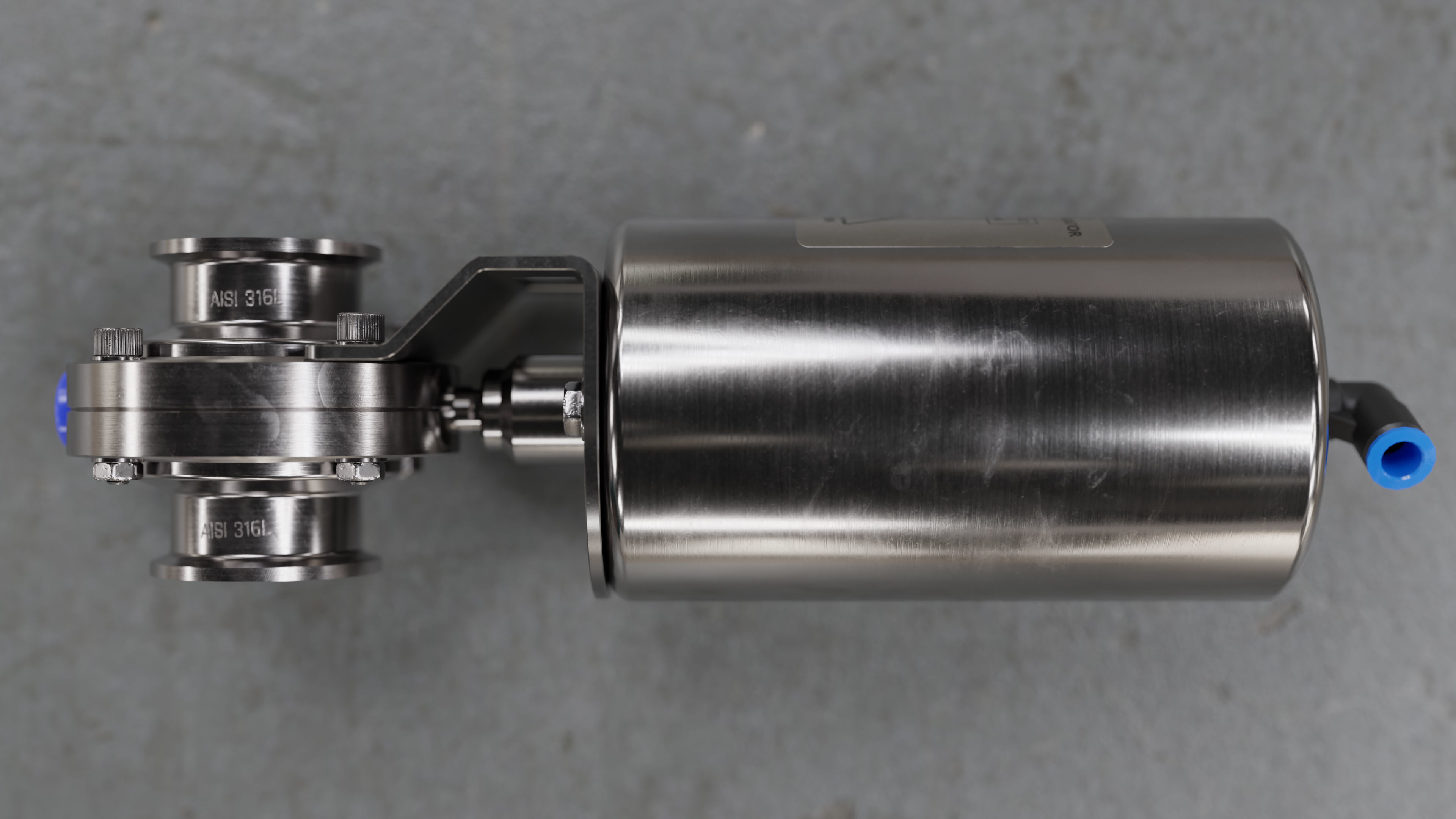 PBR Staileness Pneumatic Actuated Valve - Clamp Conection  3D model_3