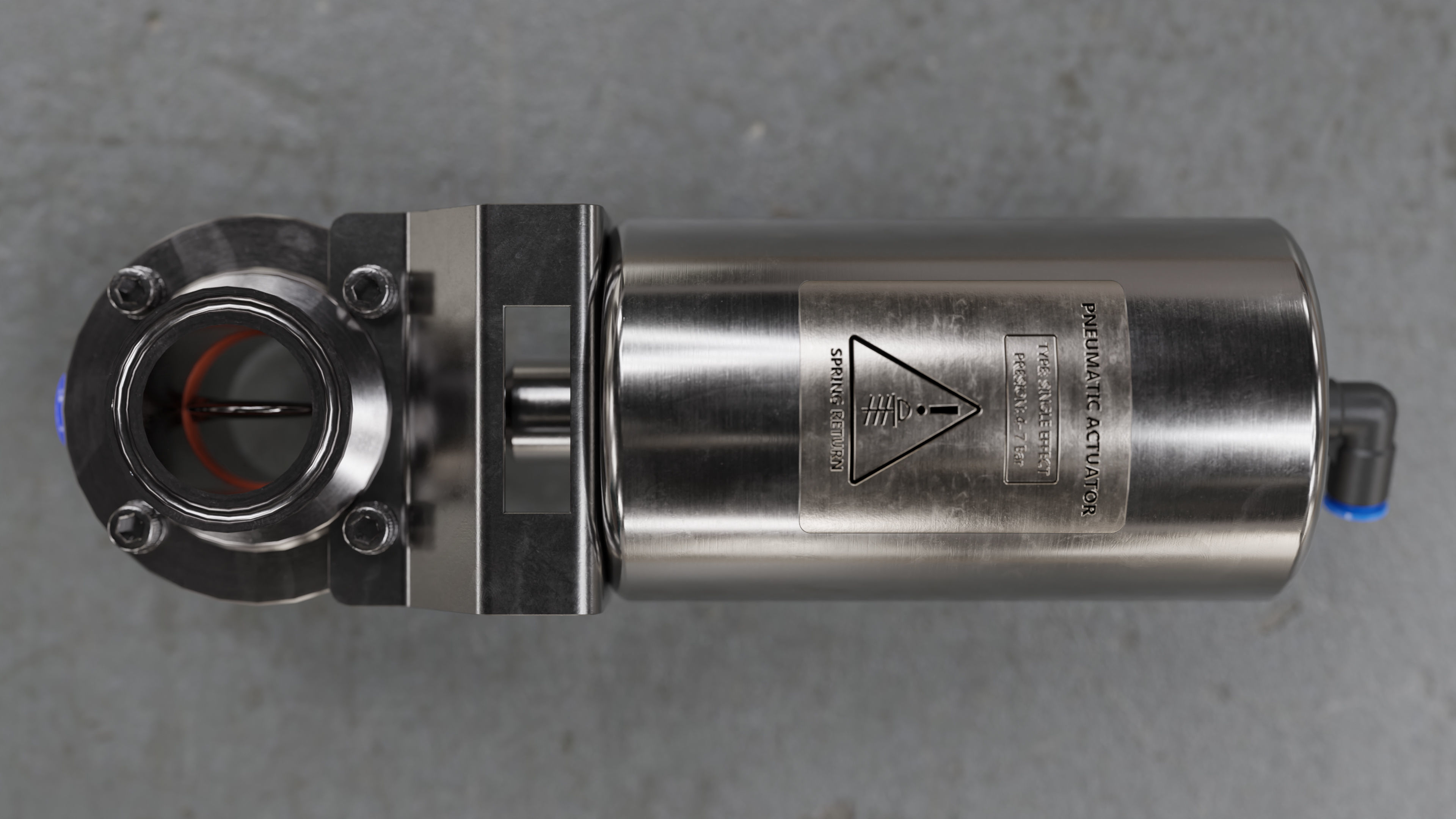 PBR Staileness Pneumatic Actuated Valve - Clamp Conection  3D model_4