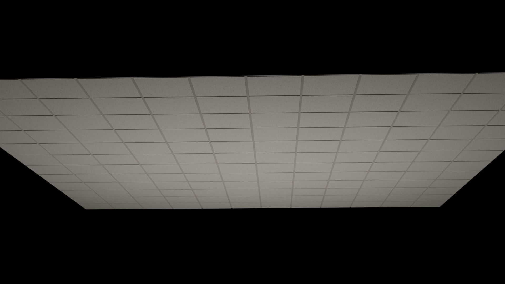 Drop Ceiling Grid Array Low-poly 3D model_4