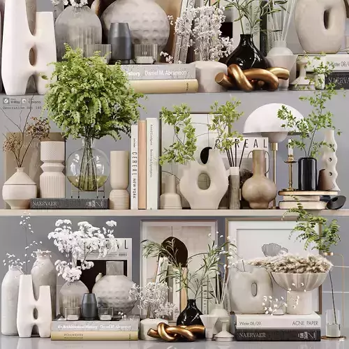 Decorative Set 185 Low-poly 3D model