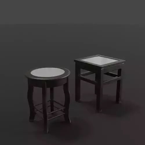 Marble Top Traditional Stool