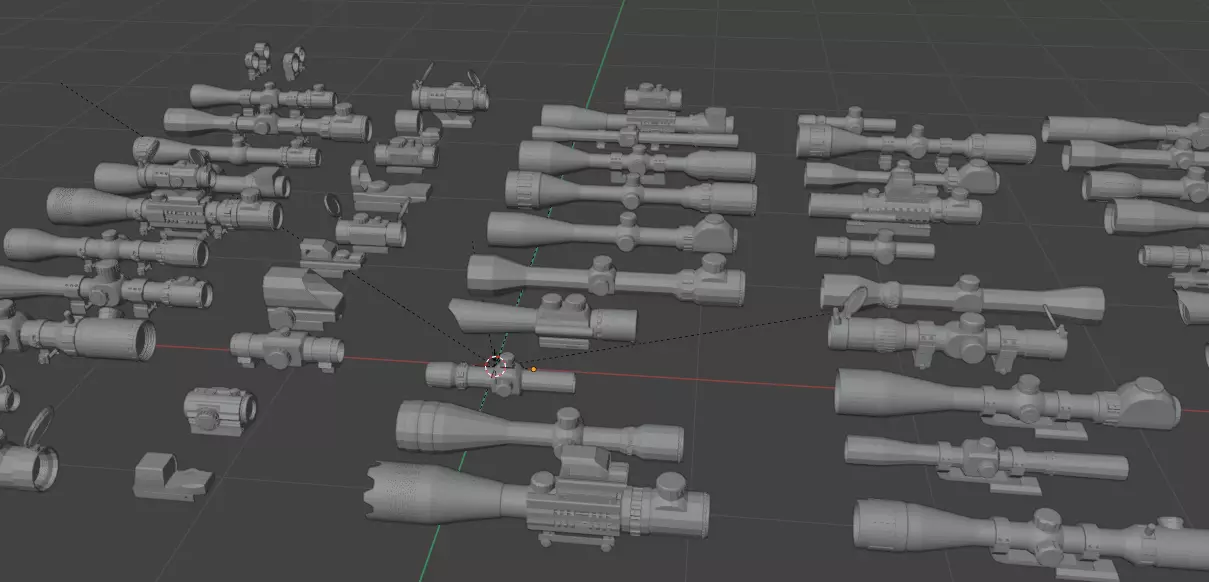 Scope model Low-poly 3D model_0