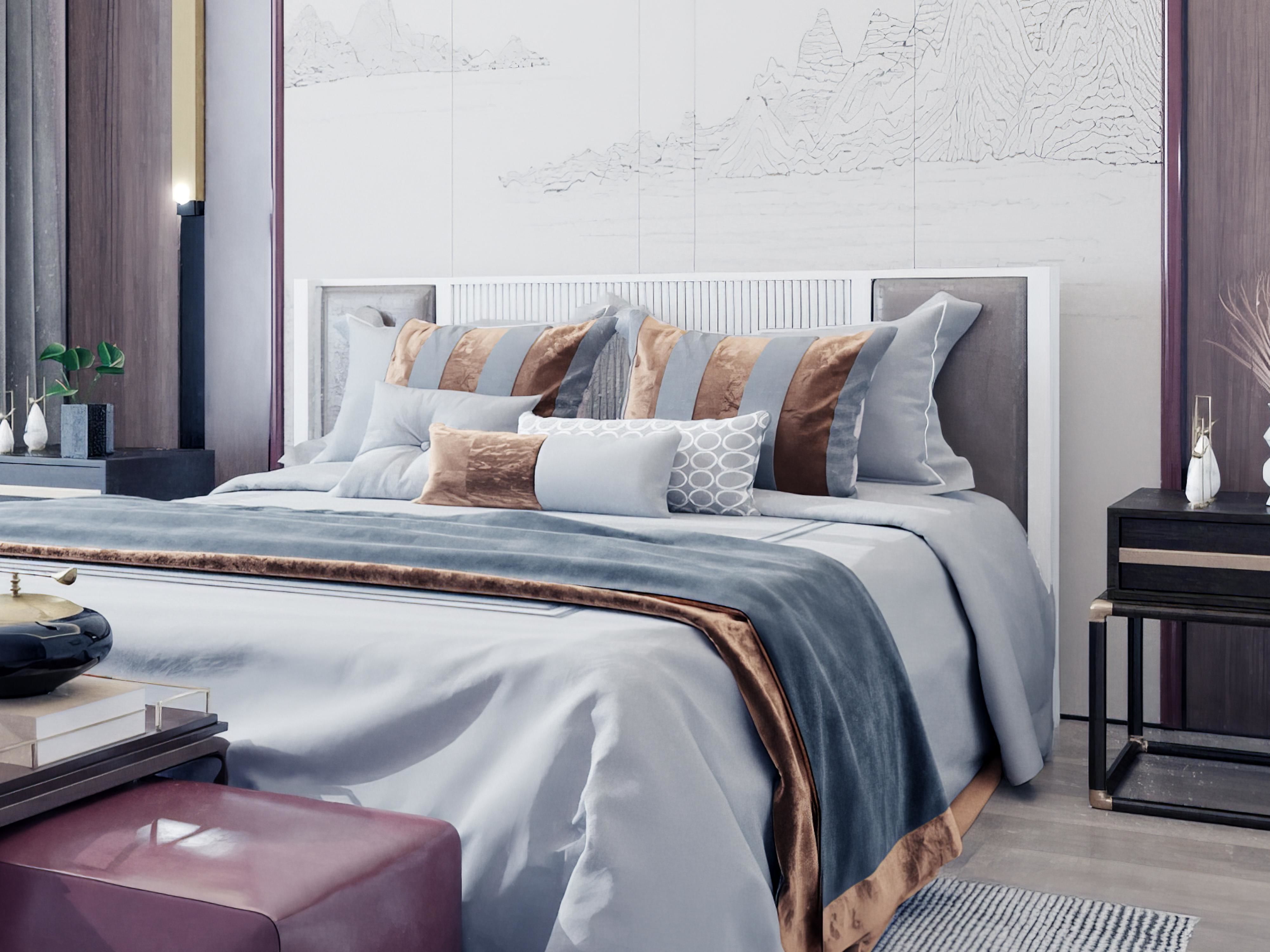 bedroom Chinese style New 3D model_1