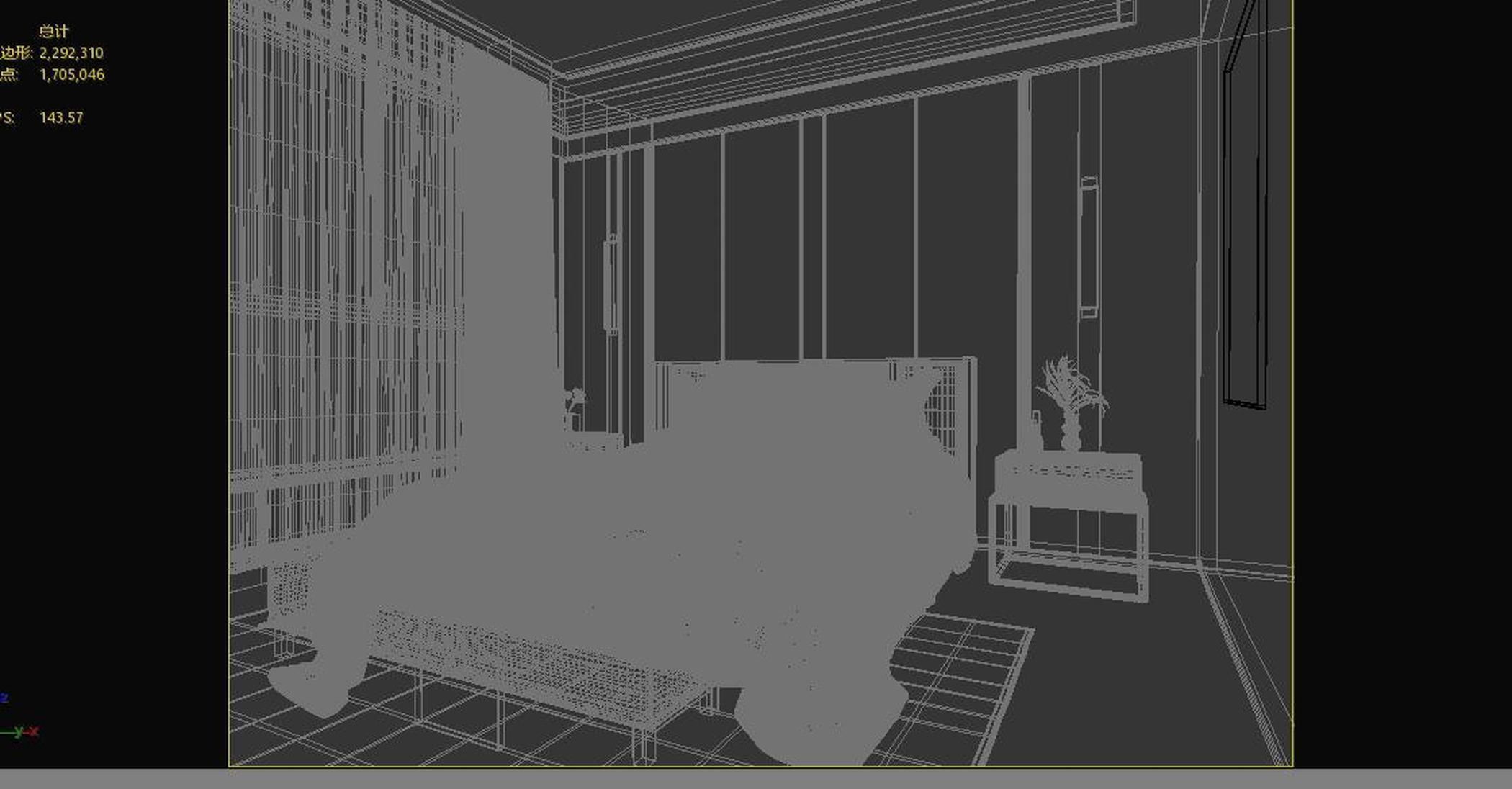 bedroom Chinese style New 3D model_6