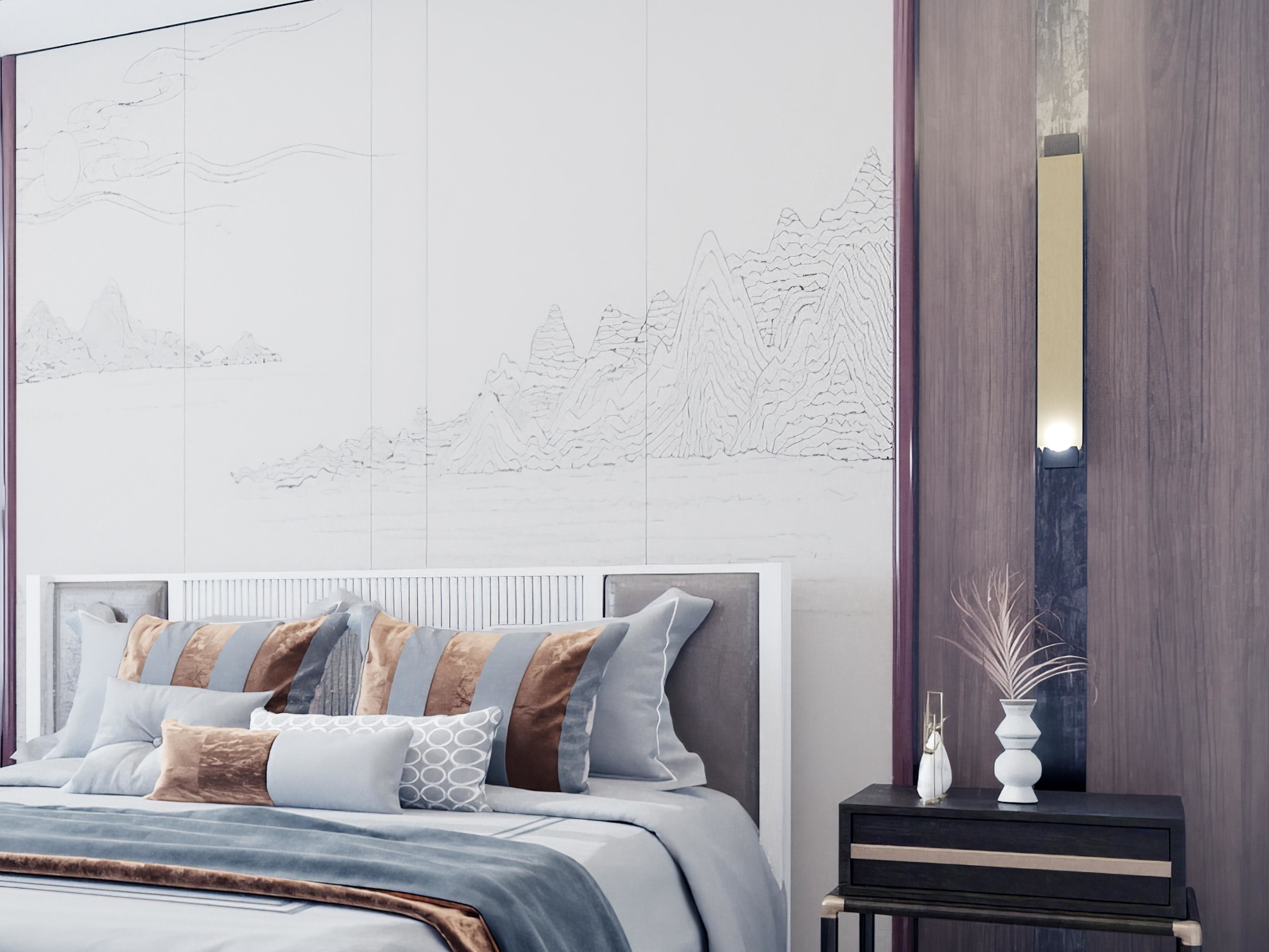 bedroom Chinese style New 3D model_3