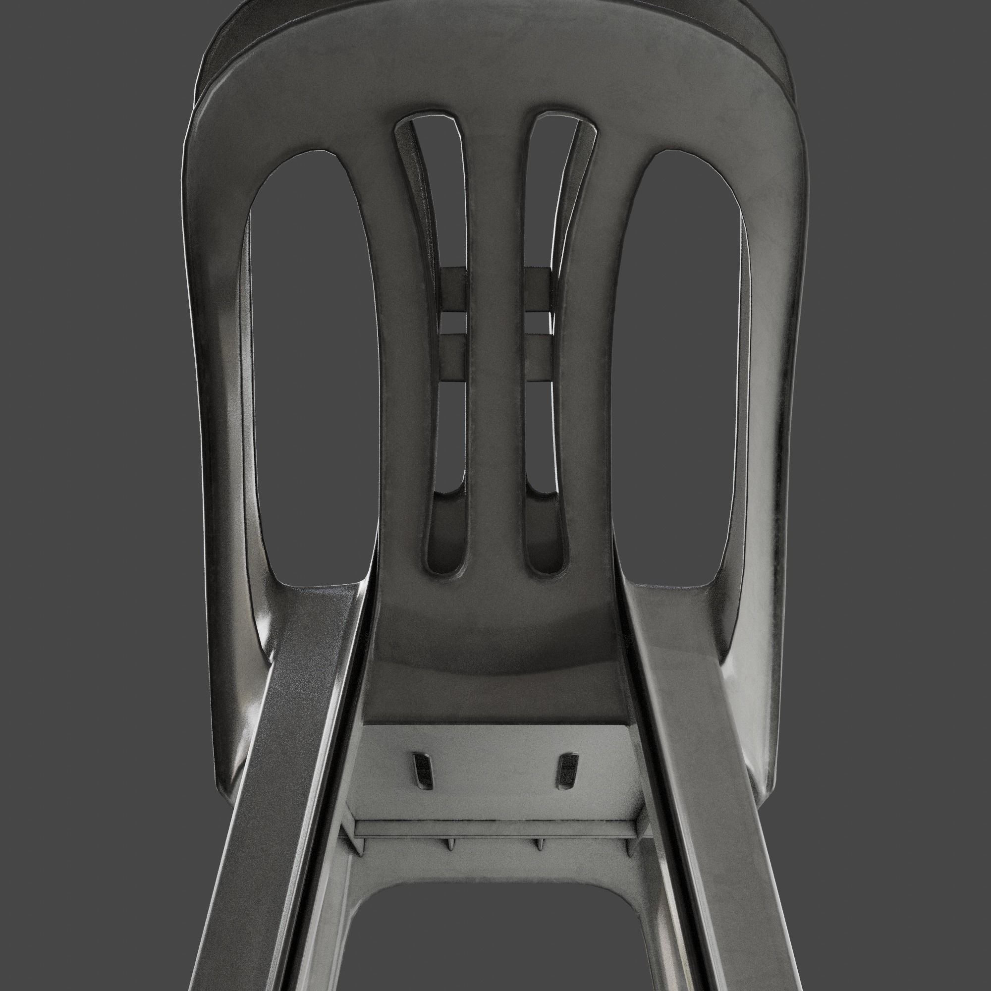 Stackable Plastic Chair Low-poly 3D model_18