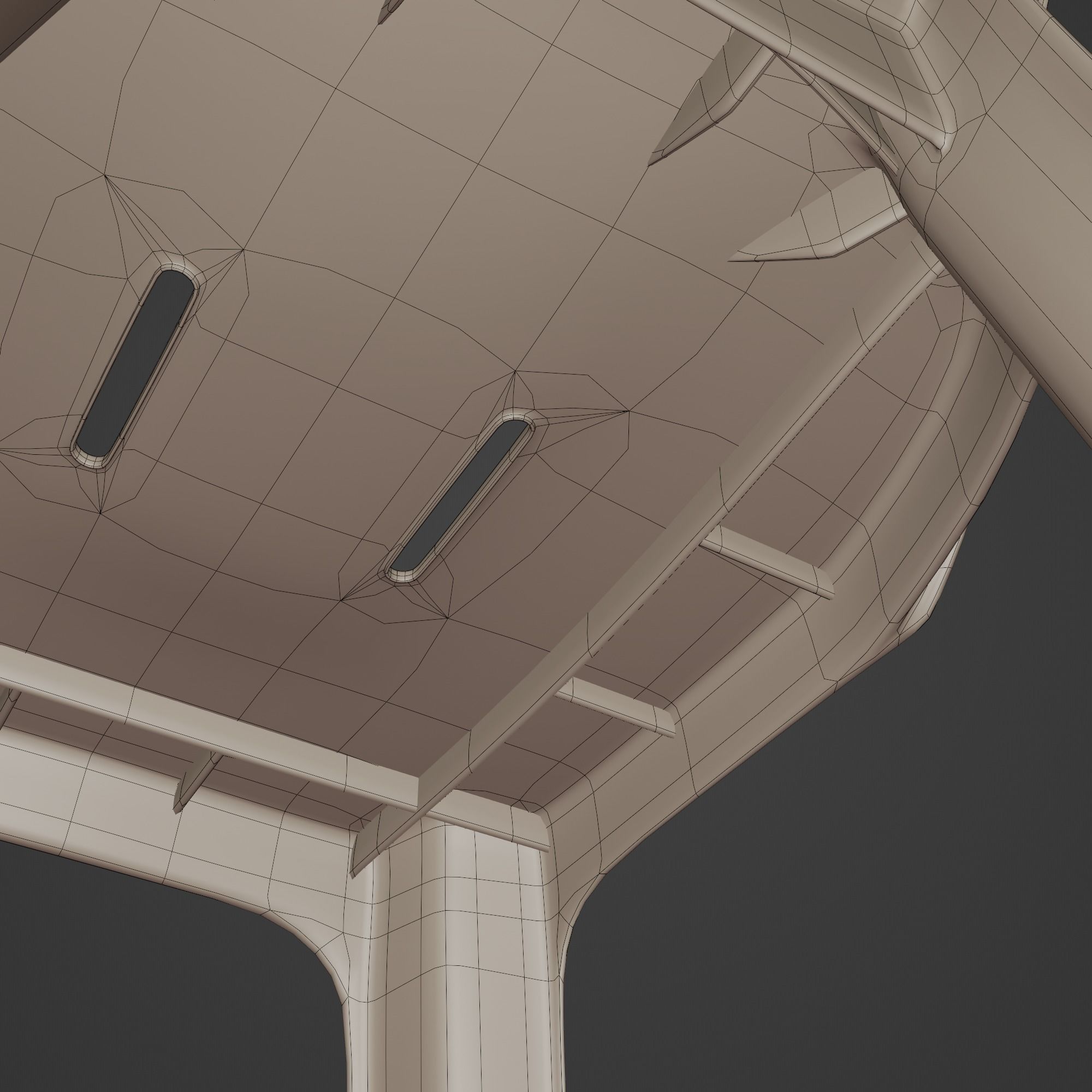 Stackable Plastic Chair Low-poly 3D model_39