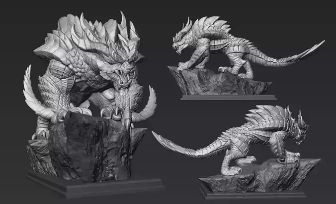 The monster hunter blames the tiger dragon