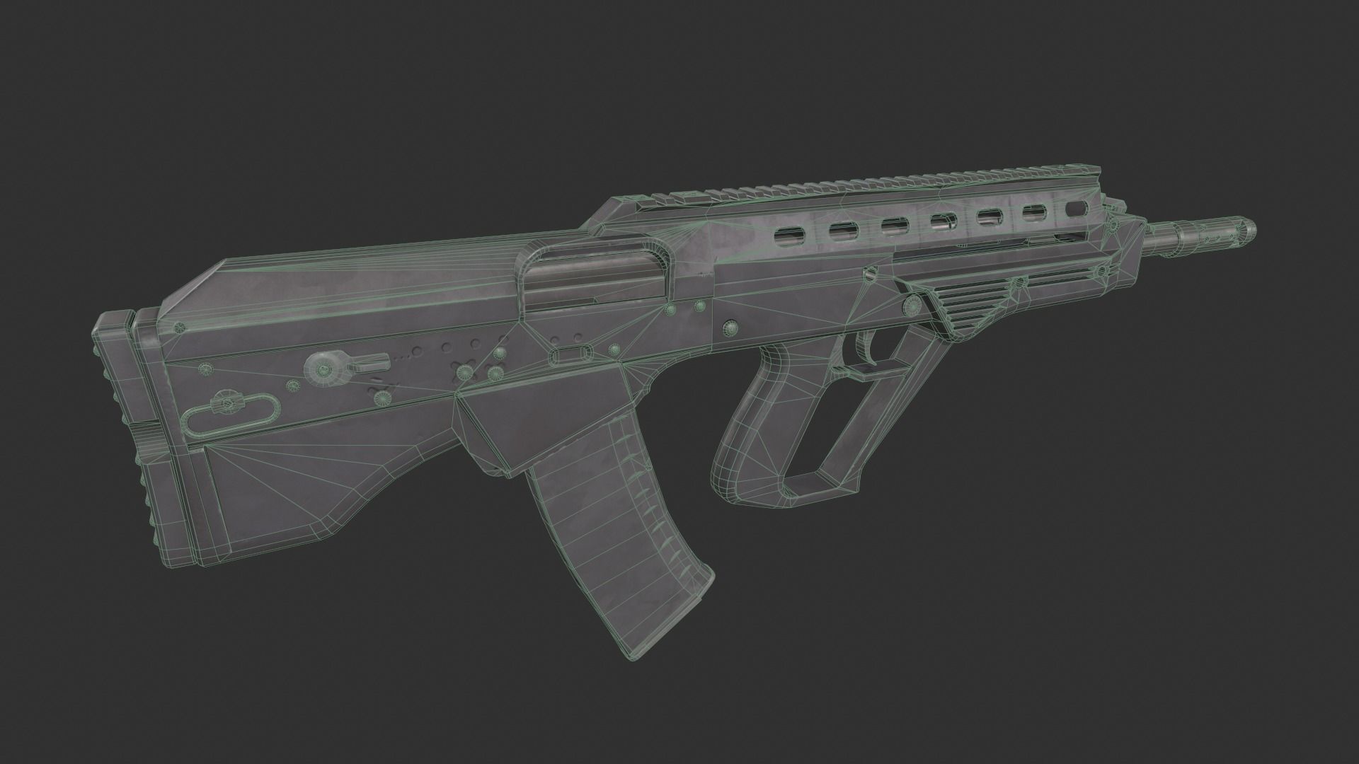 Malyuk Vulcan Rifle Low-poly 3D model_5