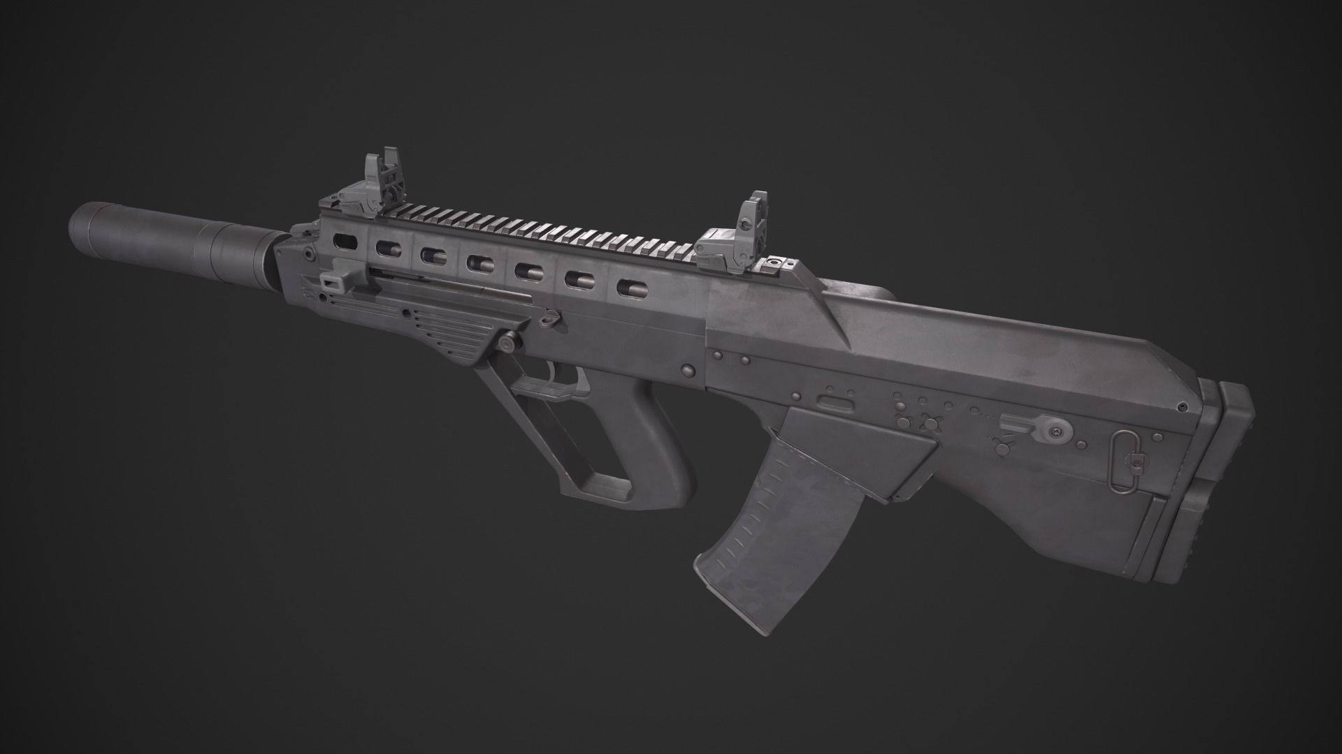 Malyuk Vulcan Rifle Low-poly 3D model_2