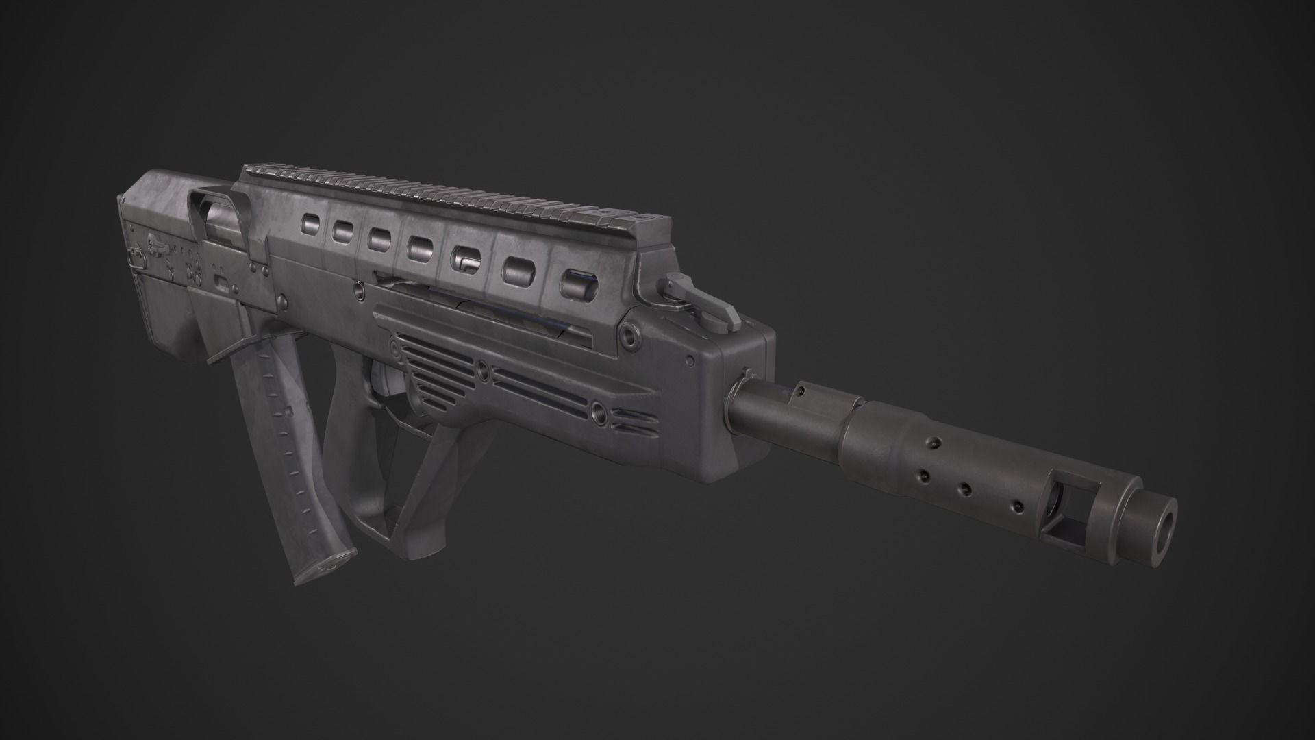 Malyuk Vulcan Rifle Low-poly 3D model_6