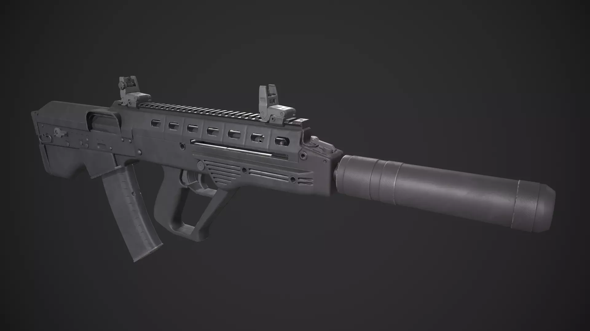 Malyuk Vulcan Rifle Low-poly 3D model_0