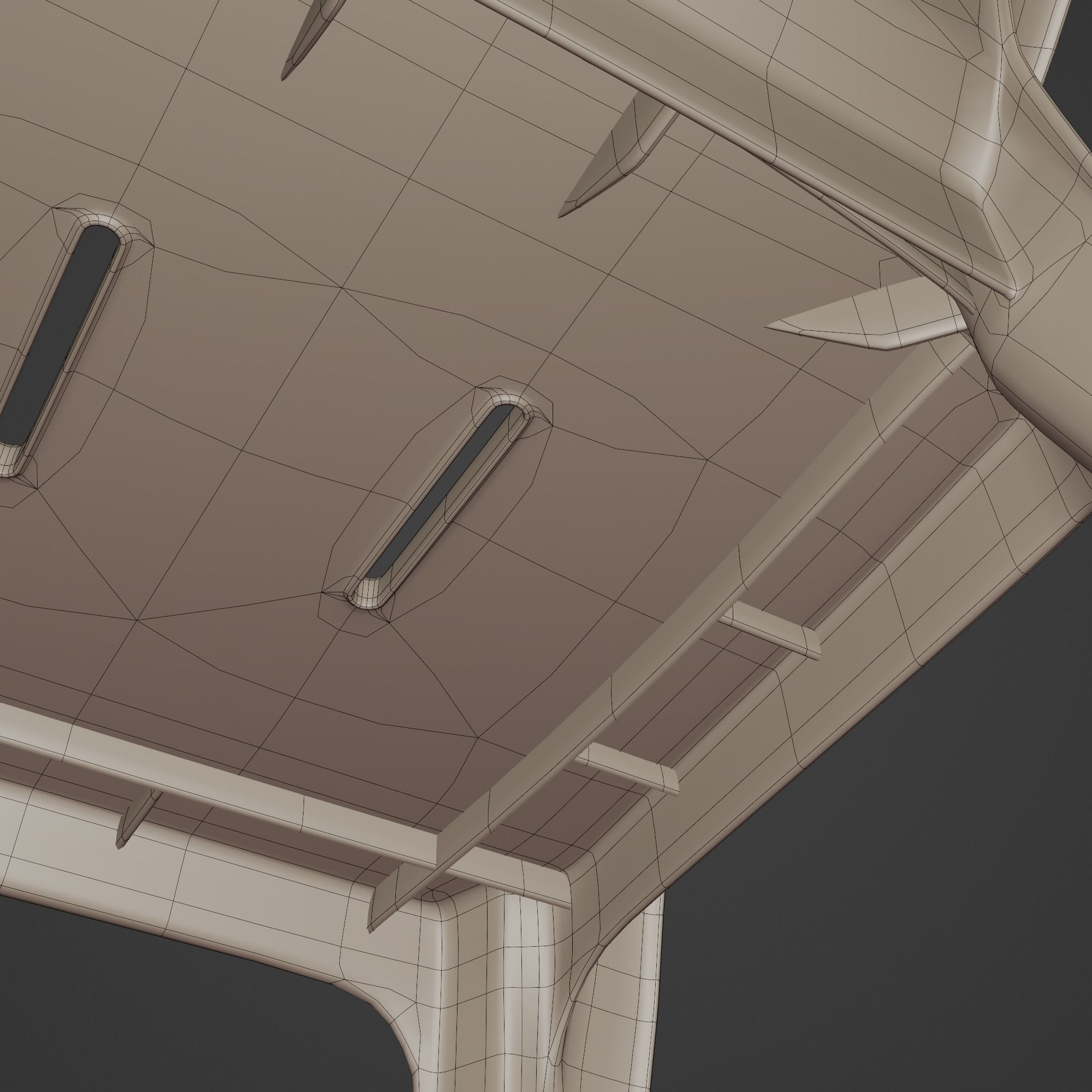 Stackable Plastic Chair Low-poly 3D model_34