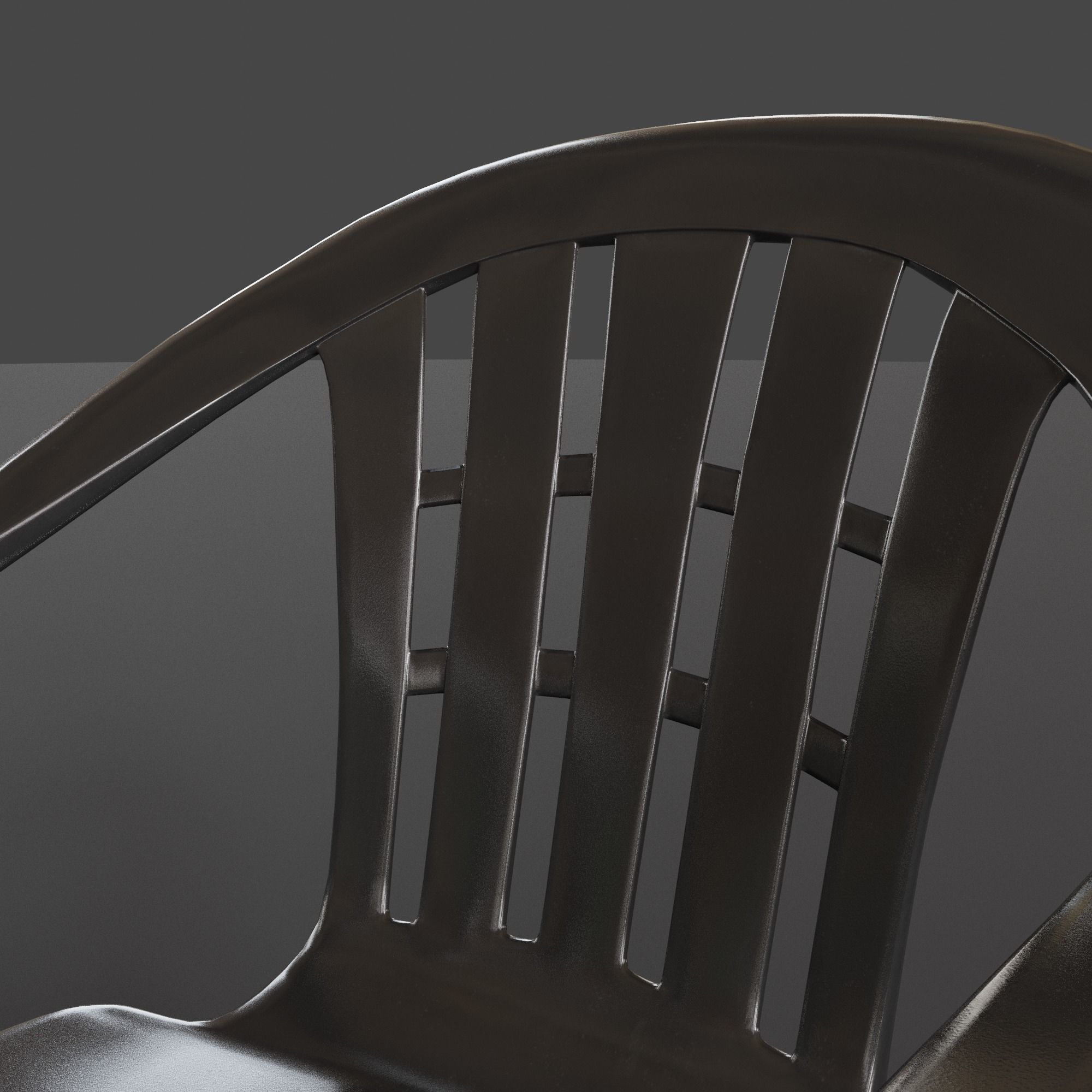 Stackable Plastic Chair Low-poly 3D model_18