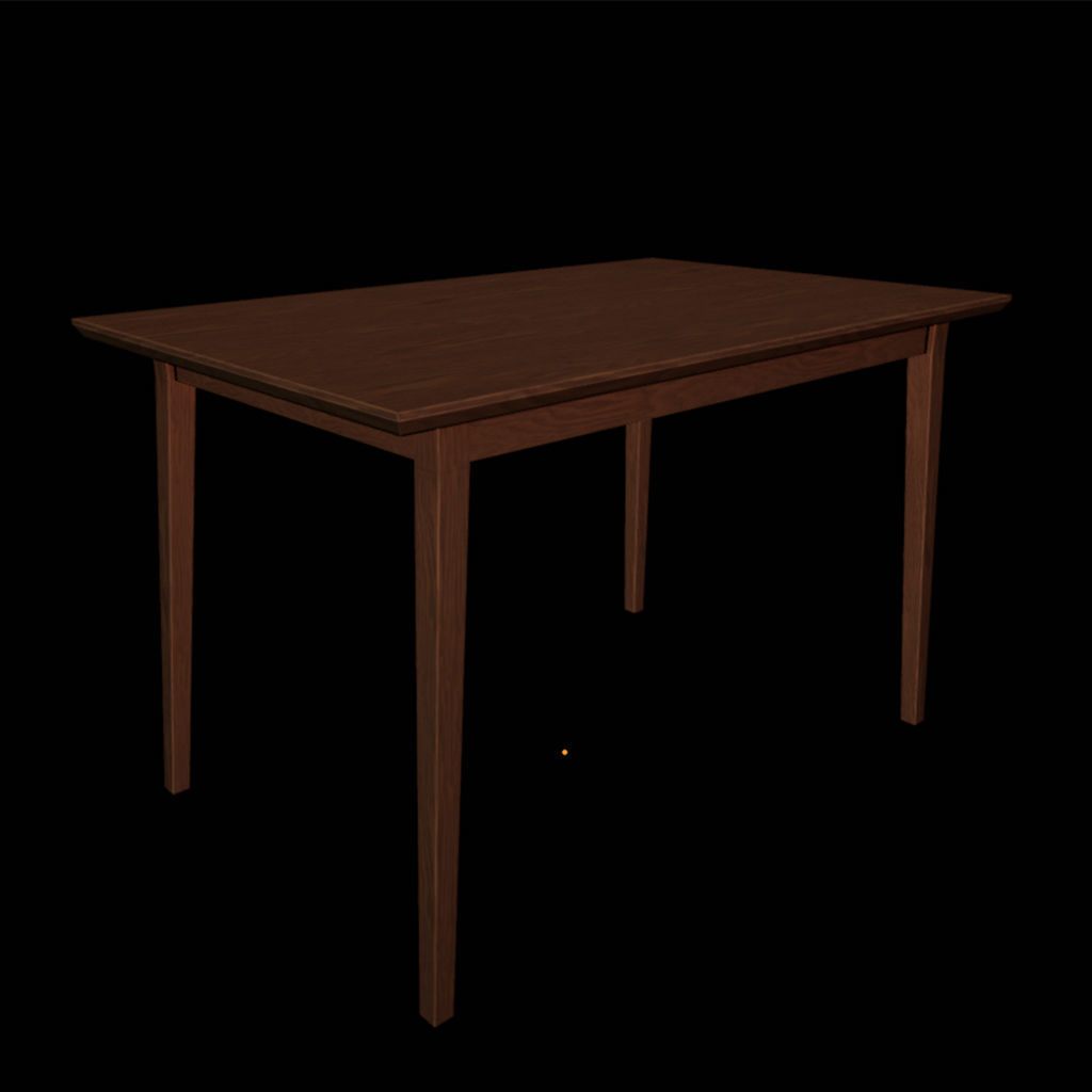 Table with texture baked Free low-poly 3D model_2