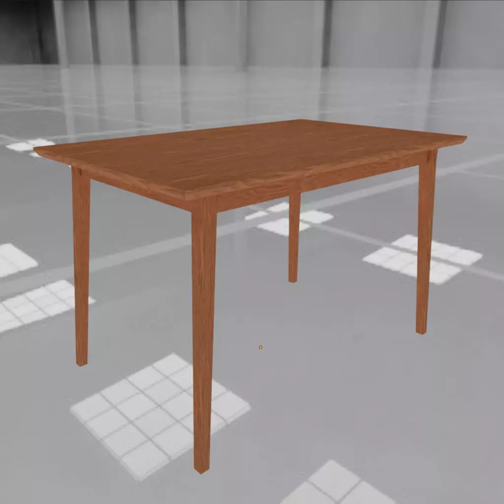 Table with texture baked Free low-poly 3D model_0