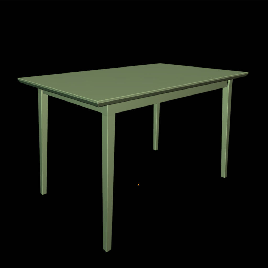 Table with texture baked Free low-poly 3D model_3