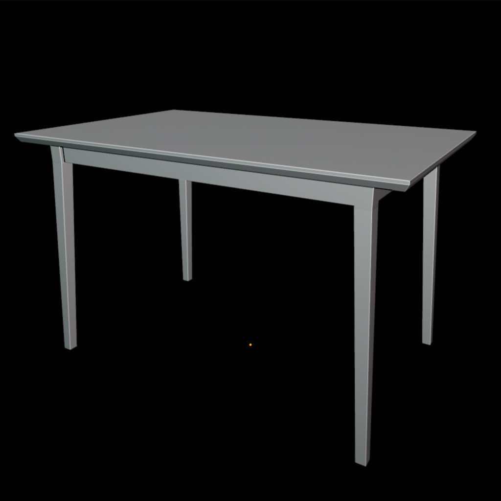 Table with texture baked Free low-poly 3D model_4